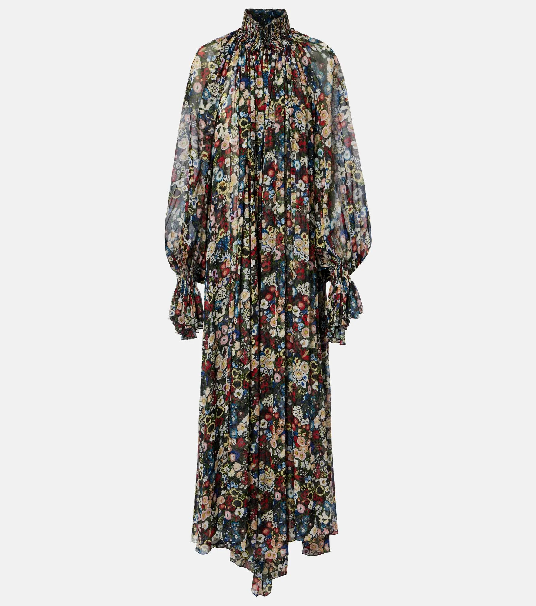 Edgar floral silk tulle maxi dress - 1