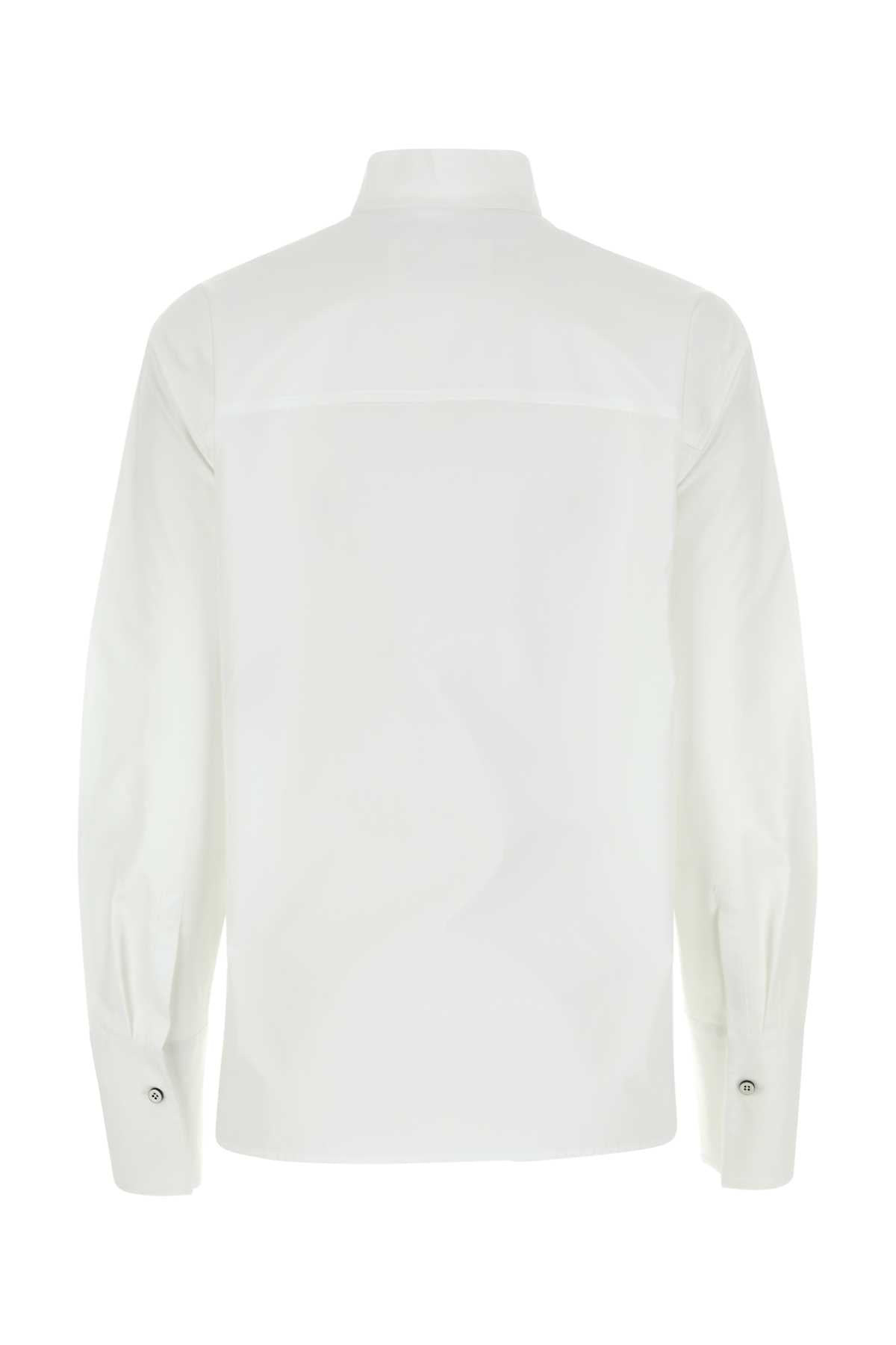 Jil Sander Women White Poplin Shirt - 2