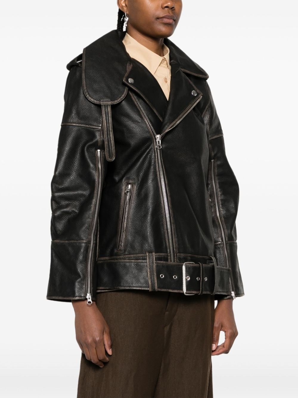 Beatrisse leather biker jacket - 3