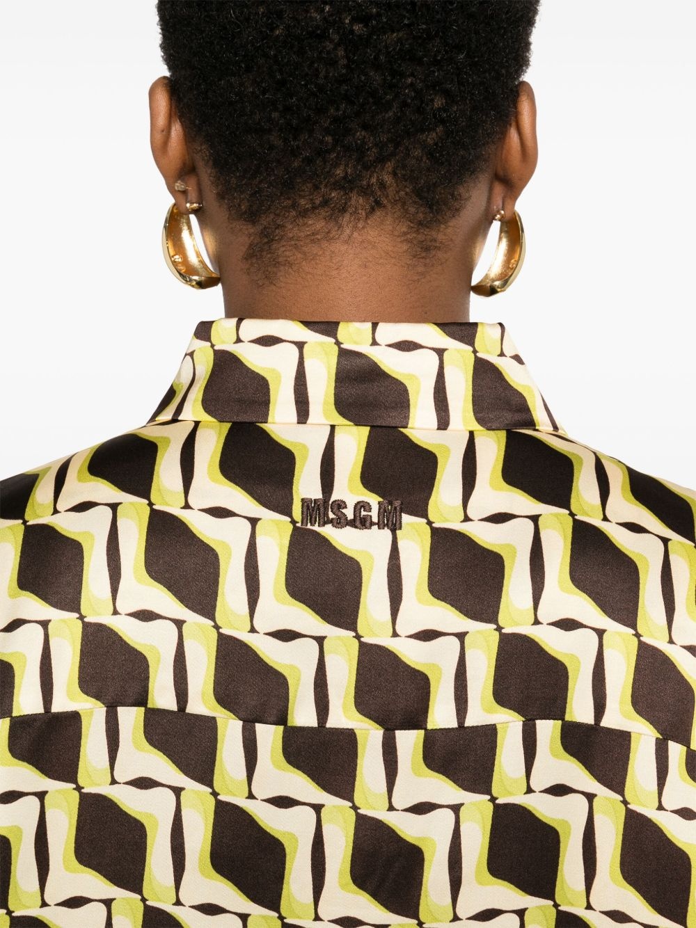 geometric-print shirt - 5