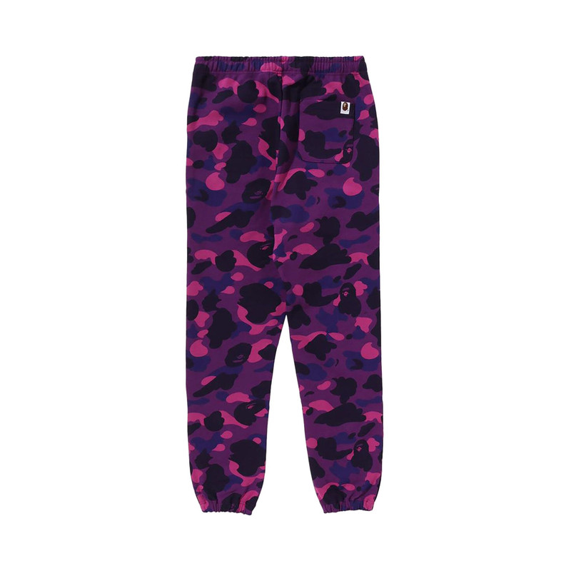 A BATHING APE® BAPE Color Camo Oversized Sweatpants 'Purple' outlook