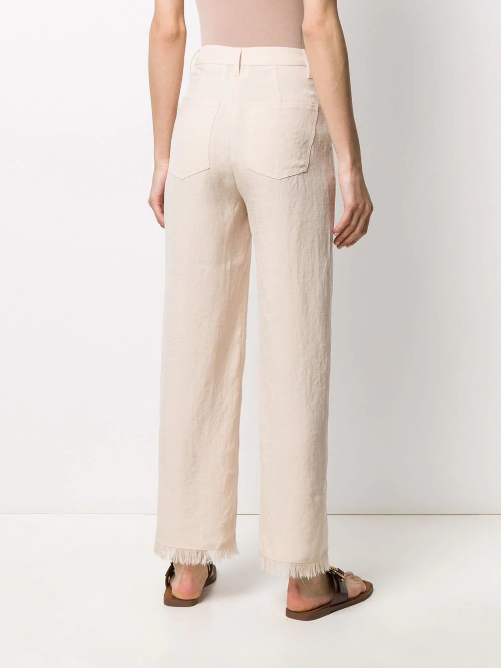 Theo frayed straight-leg trousers - 4