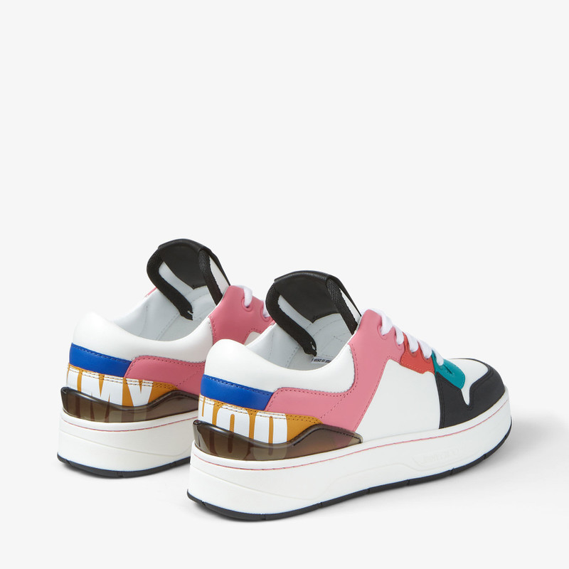 JIMMY CHOO Florent/F
White and Peacock Mix Leather Trainers outlook