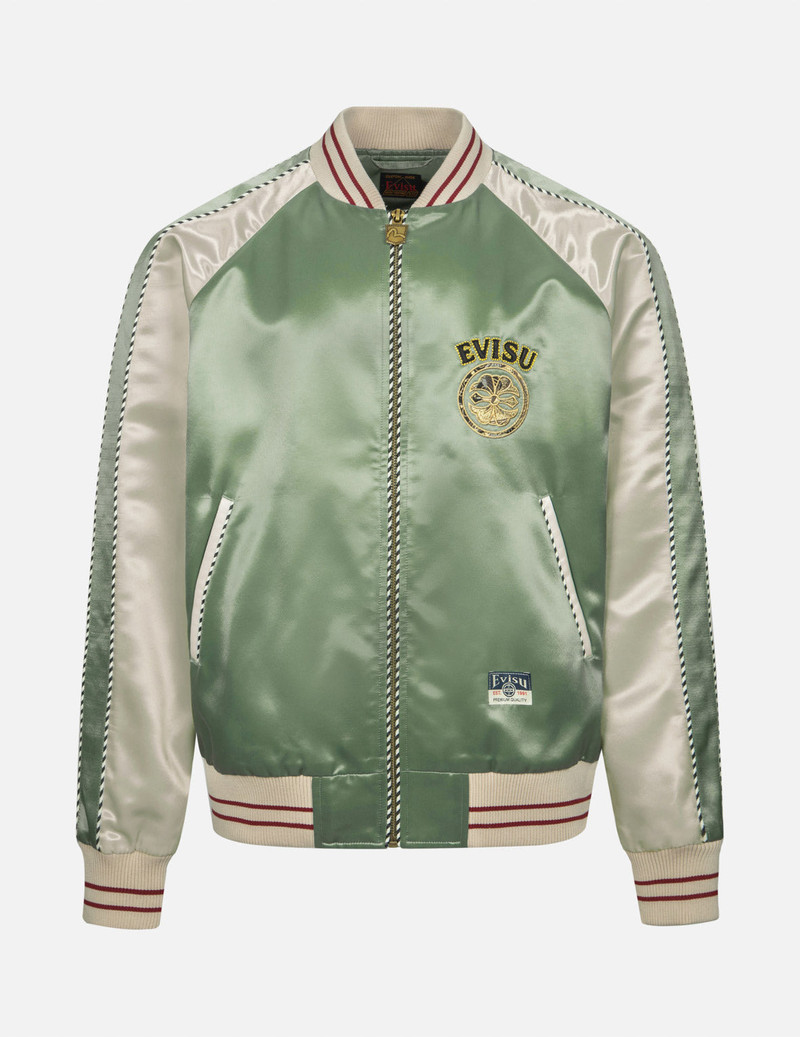 EVISU KAMON BROCADE APPLIQUÉ AND CARP EMBRODIERY RELAX FIT SOUVENIR JACKET outlook