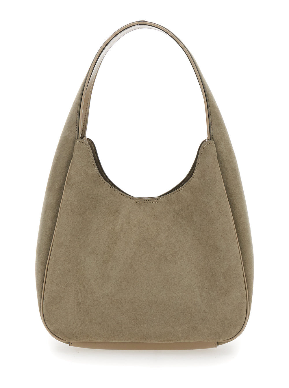 Stella Mccartney Women Logo Small Hobo Bag Alter Suede W/Piping Details - 4