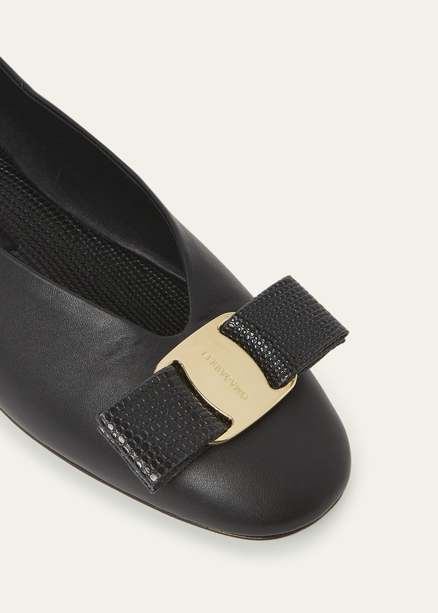 Vanna Calfskin Bow Ballerina Flats - 3