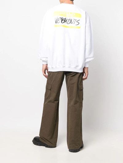 VETEMENTS logo-print sweatshirt outlook