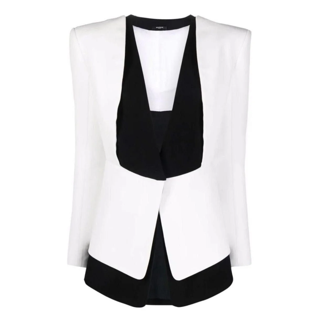 Two-tone Crepe Blazer - 1