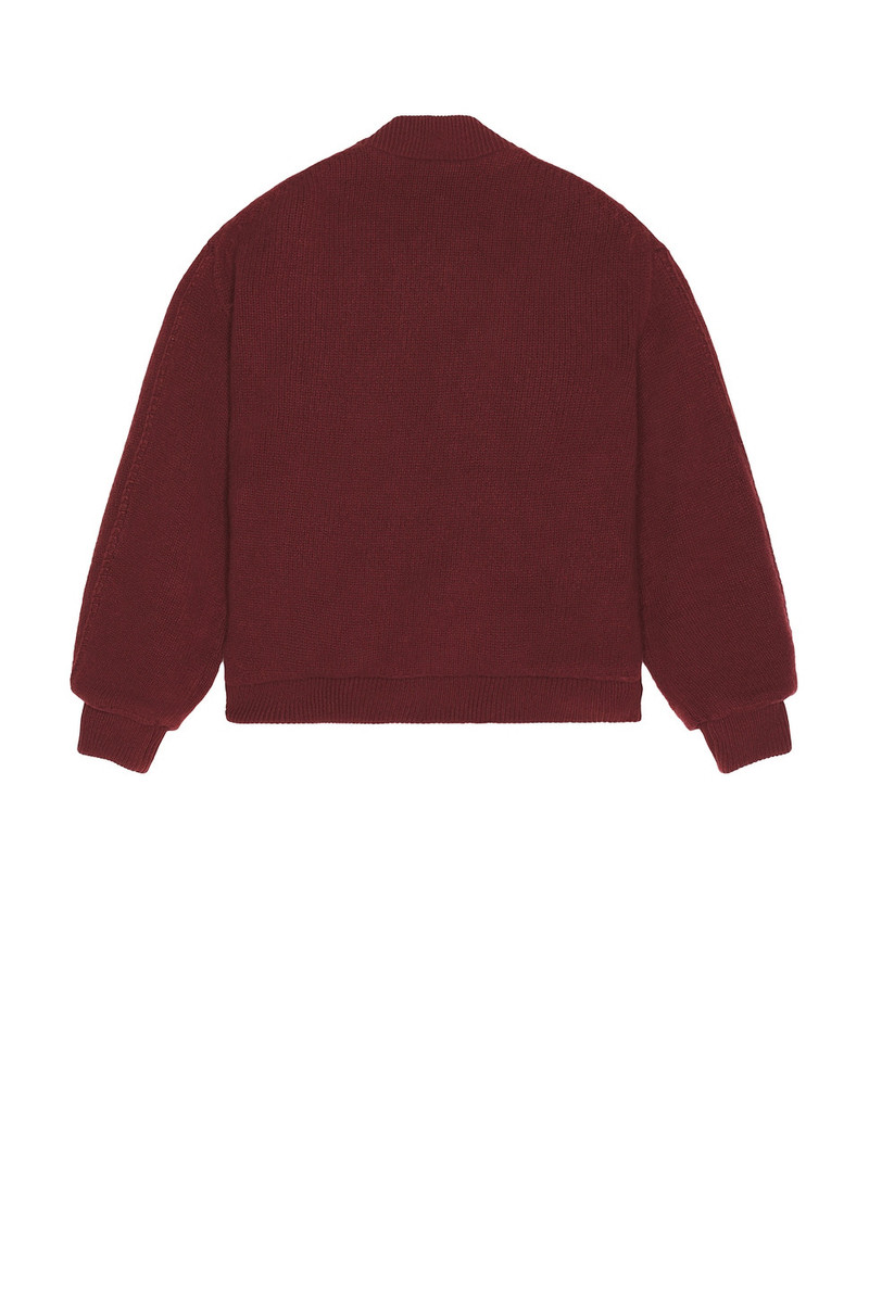 vowels Knitted Bomber Jacket outlook
