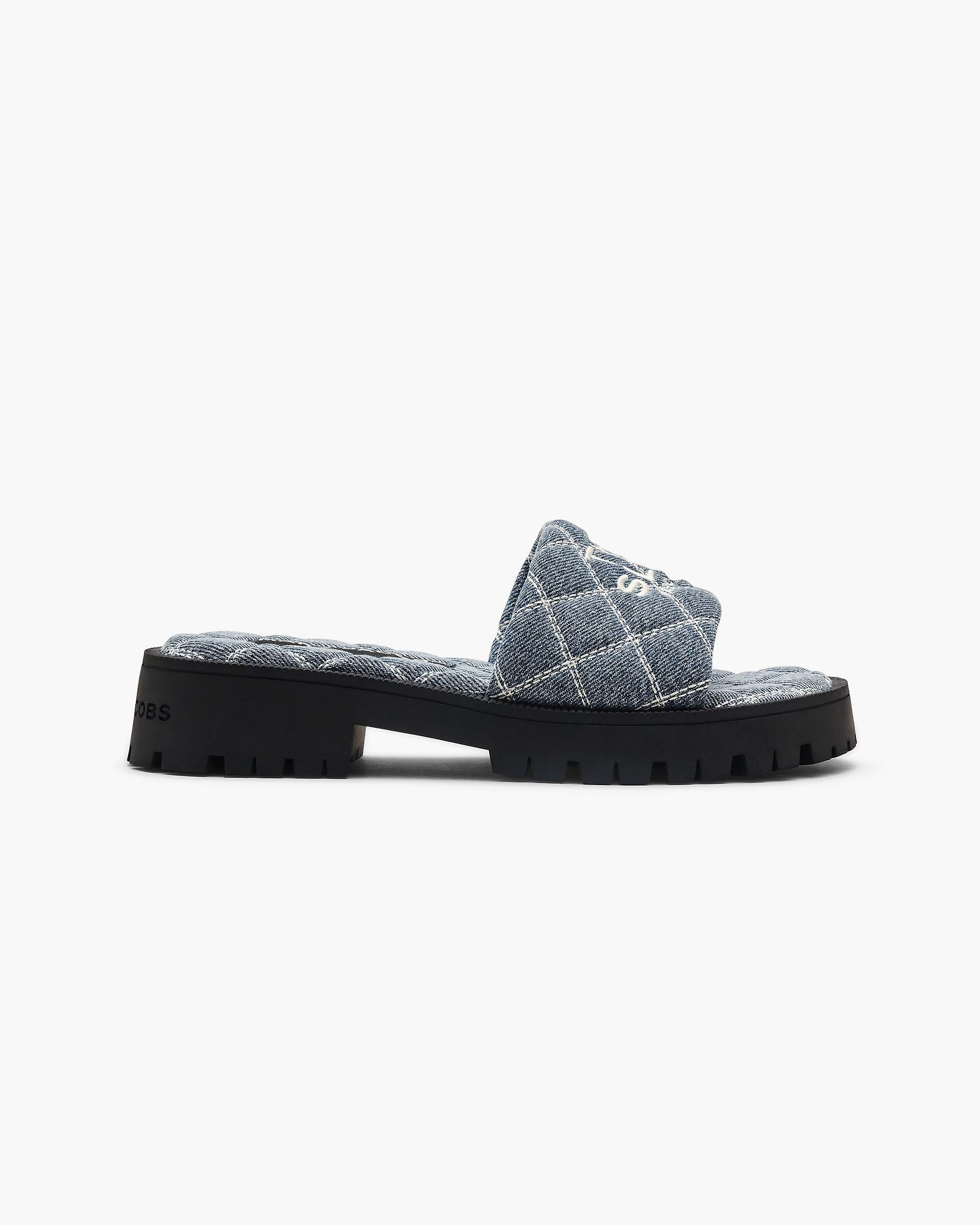 THE QUILTED DENIM LUG SOLE SLIDE - 3