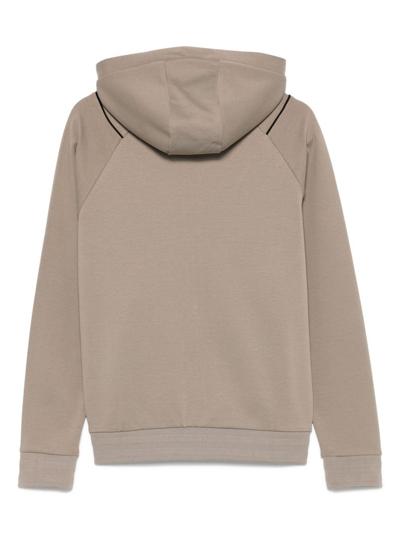 BOSS Double B-monogram zip-up hoodie outlook
