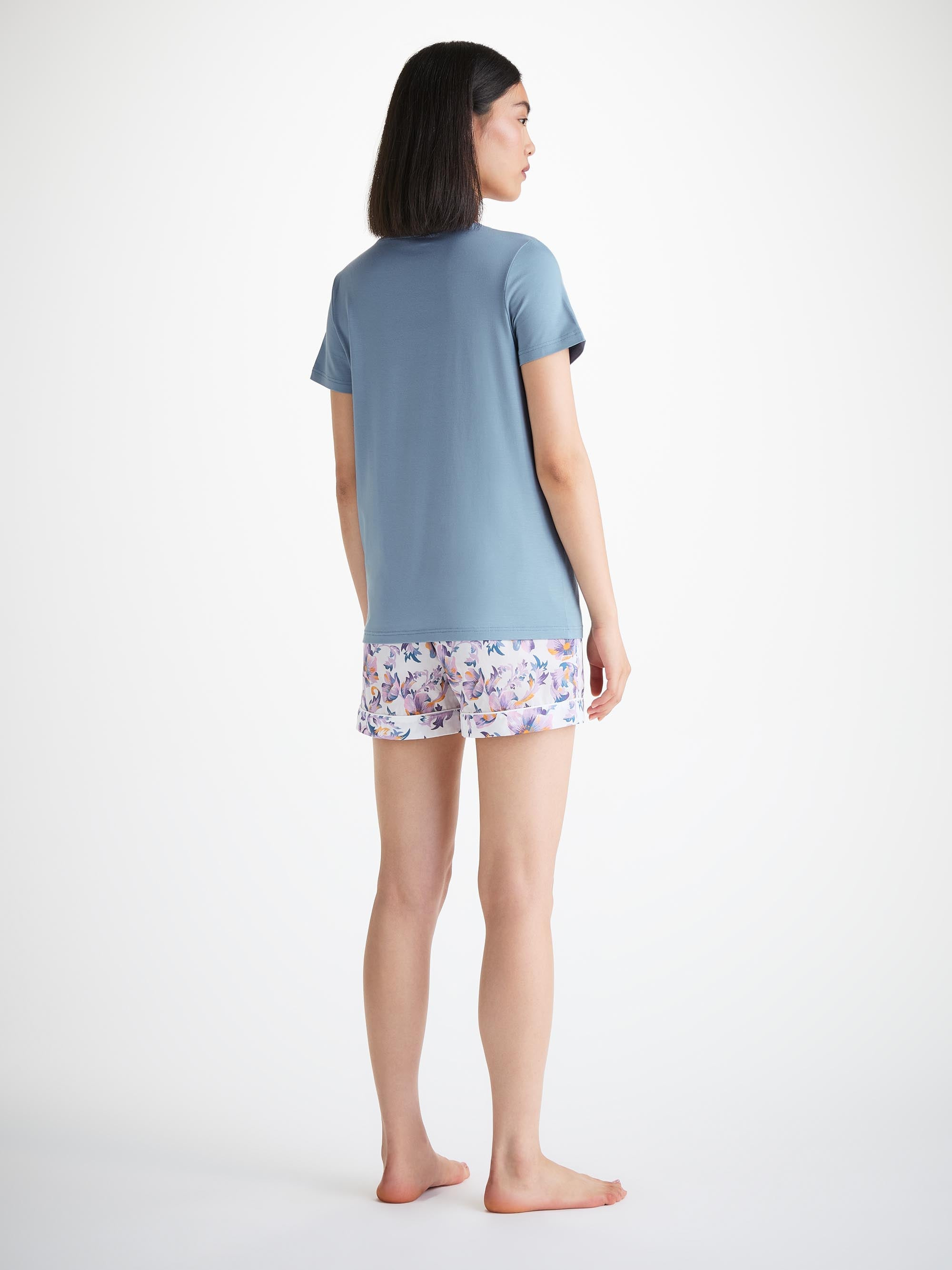 Women's T-Shirt Lara Micro Modal Stretch Cloud Blue - 5