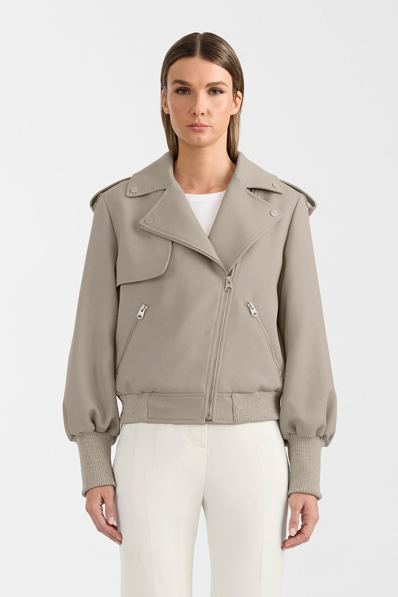 MACKAGE PONY Wool Gabardine Moto Jacket outlook