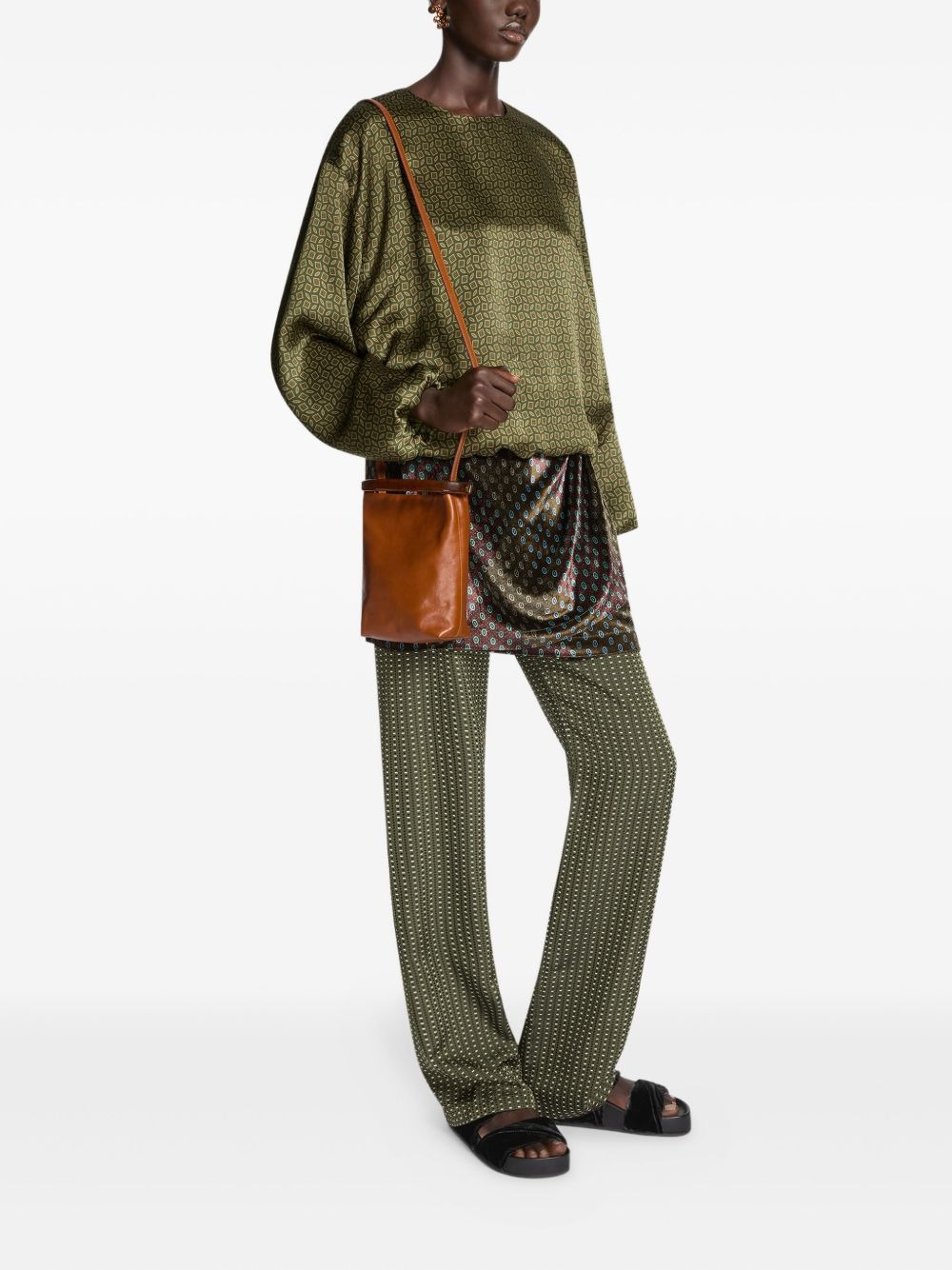 geometric-pattern blouse - 3