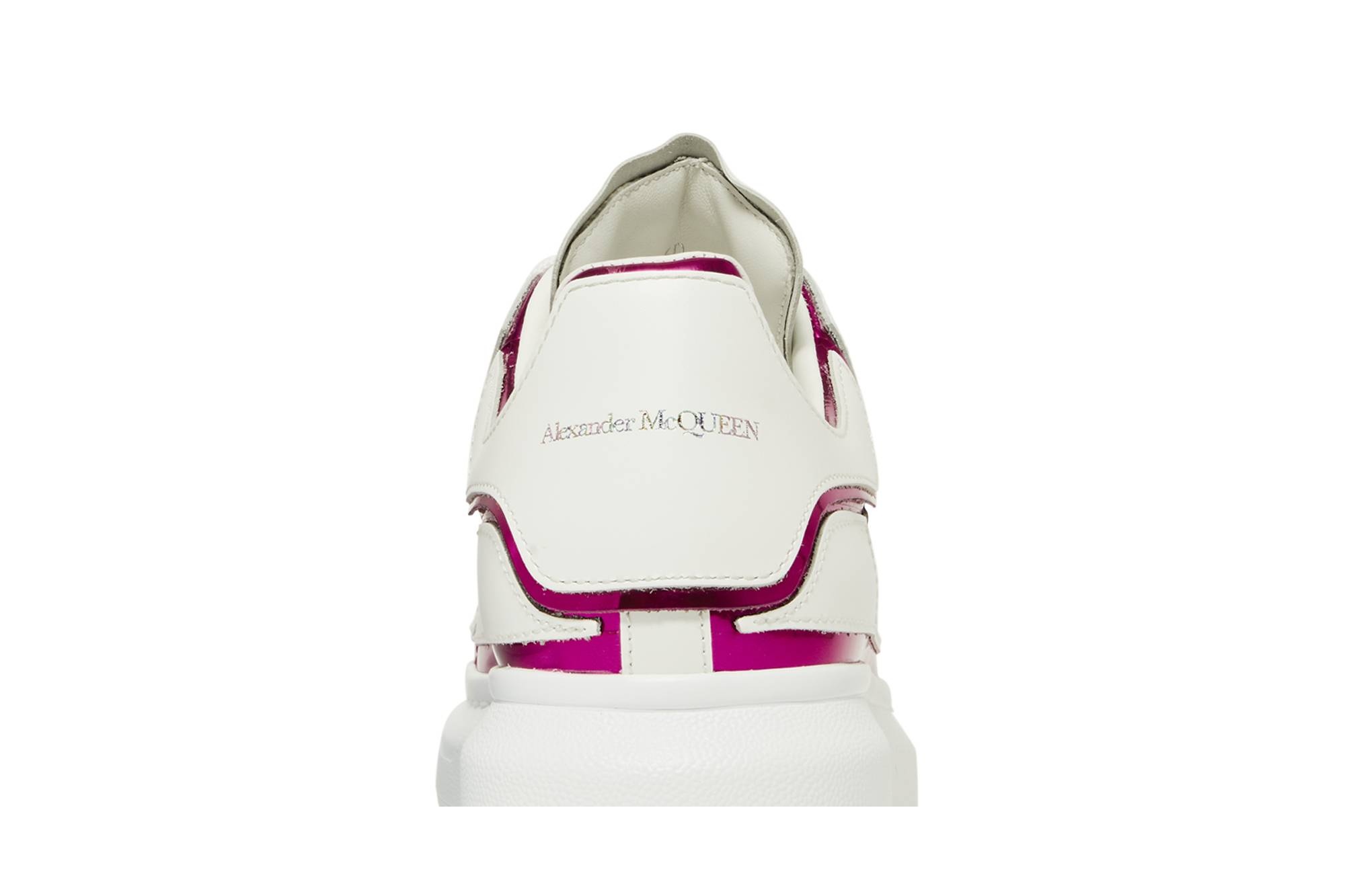 Alexander McQueen Wmns Oversized Sneaker 'White Printers Pink' - 7