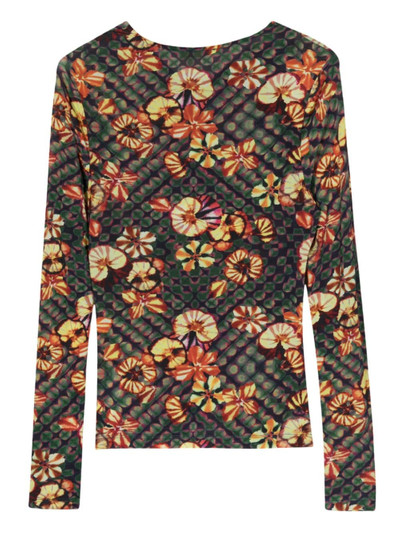 ULLA JOHNSON braid-detailing floral-print jersey outlook