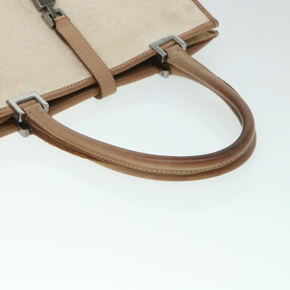 GUCCI GG Canvas Jackie Hand Bag Beige Brown - 7