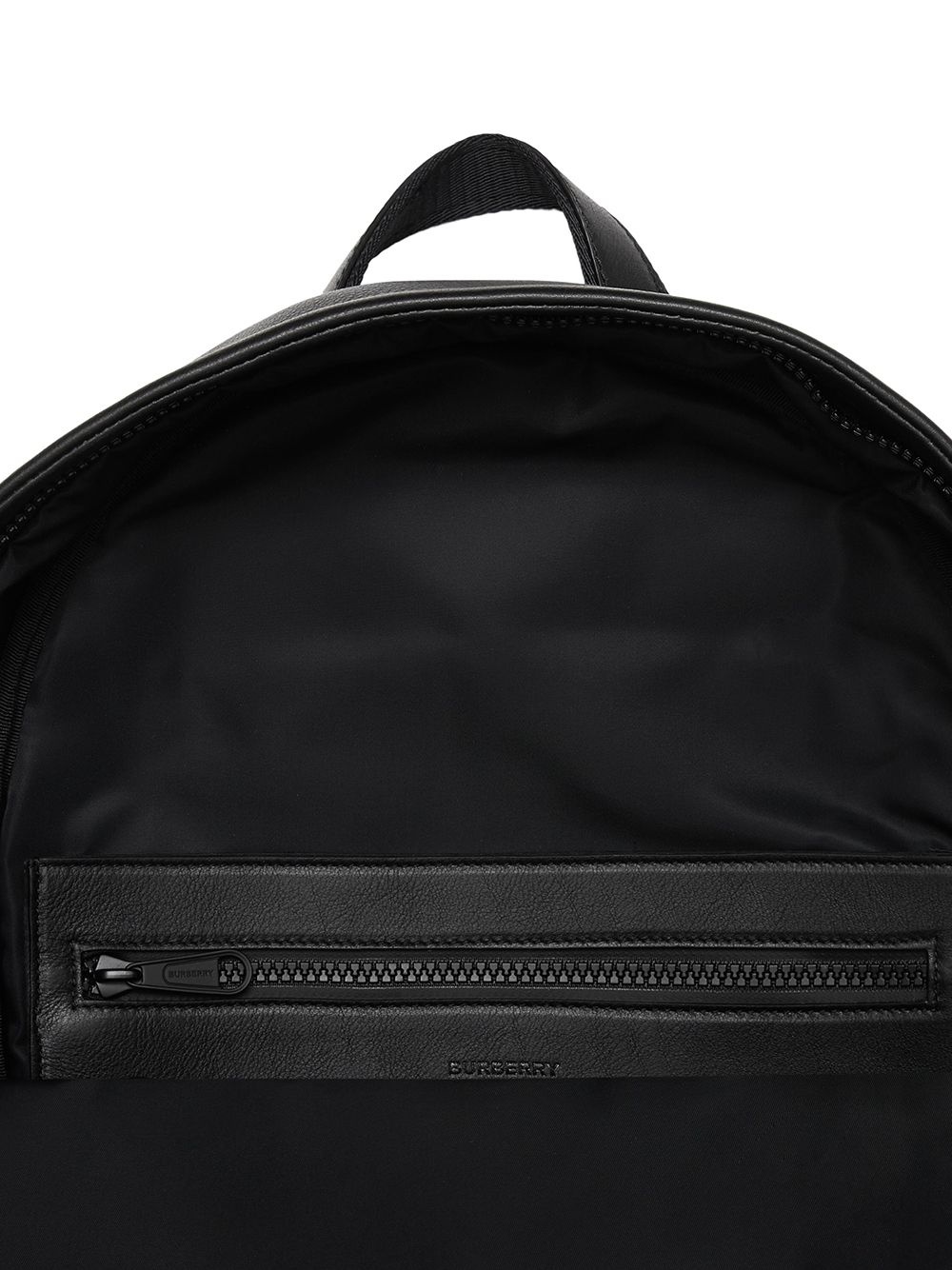 embossed-logo calf leather backpack - 5