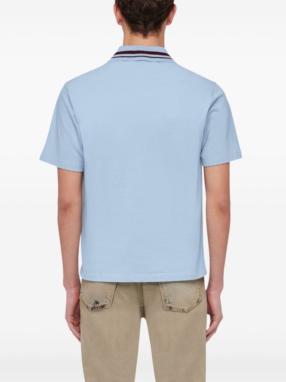 logo-embroidered polo shirt - 4