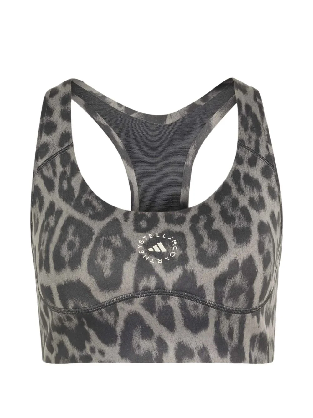 leopard-print racerback sports bra - 1