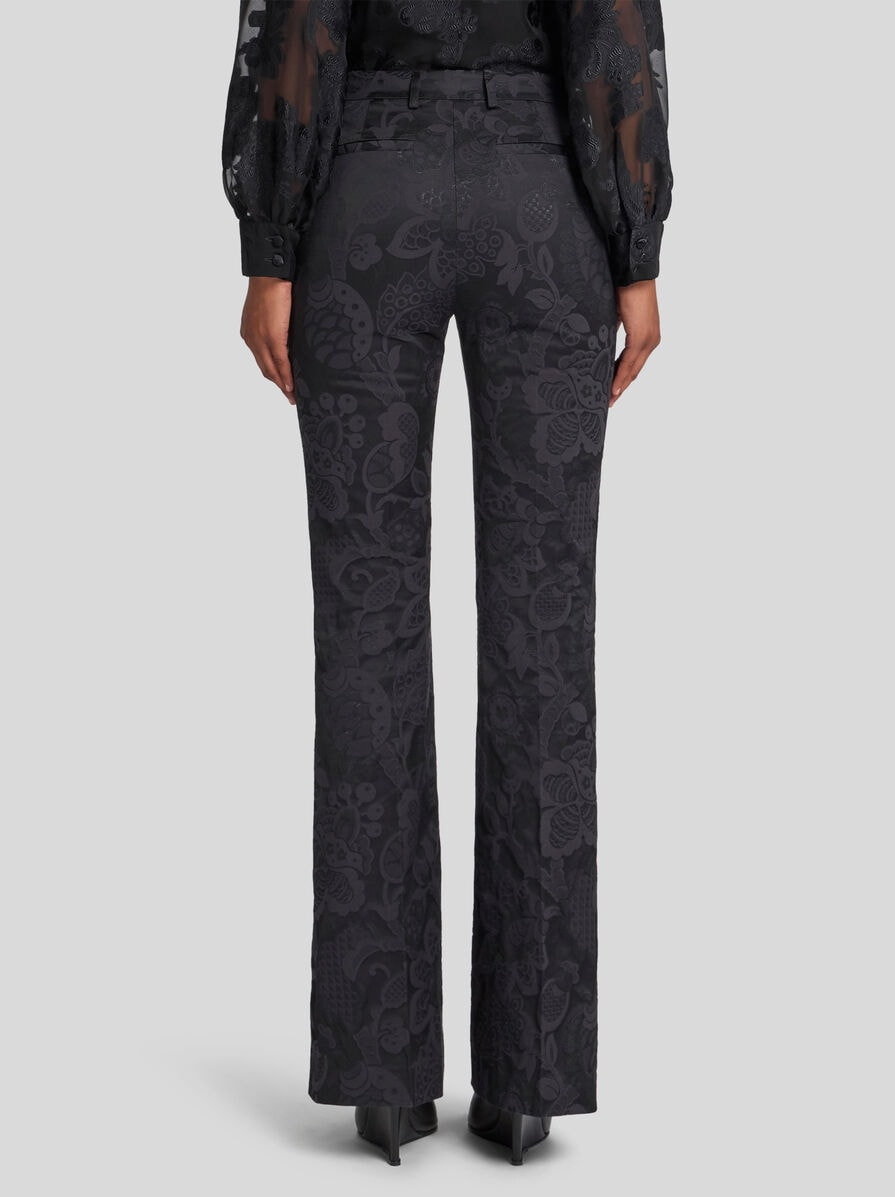 TONE-ON-TONE JACQUARD TROUSERS - 5