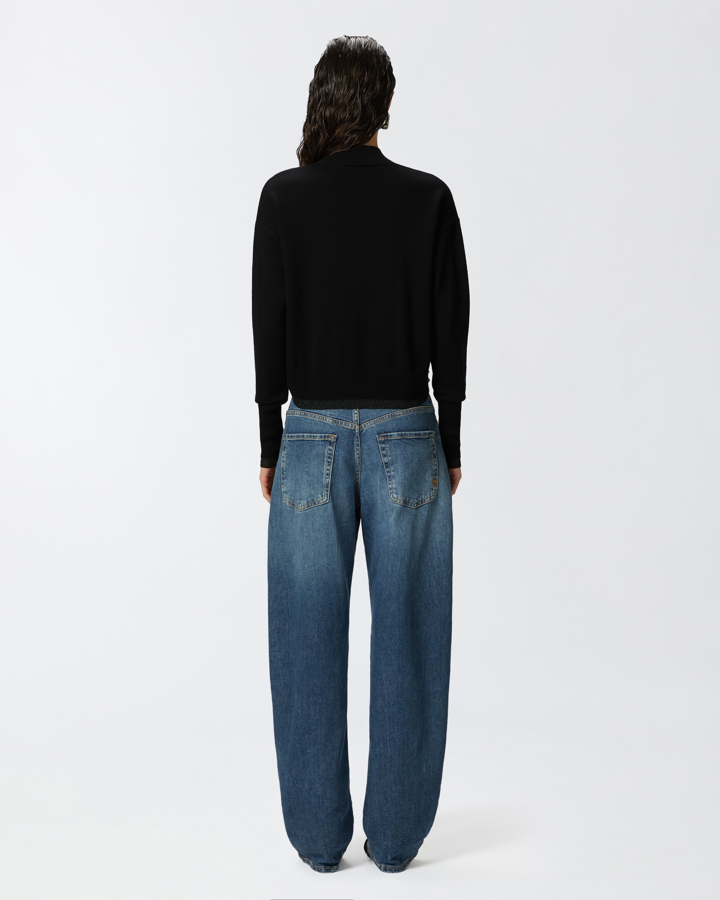 CASHMERE-BLEND TURTLENECK WITH METALLIC CUFFS - 4