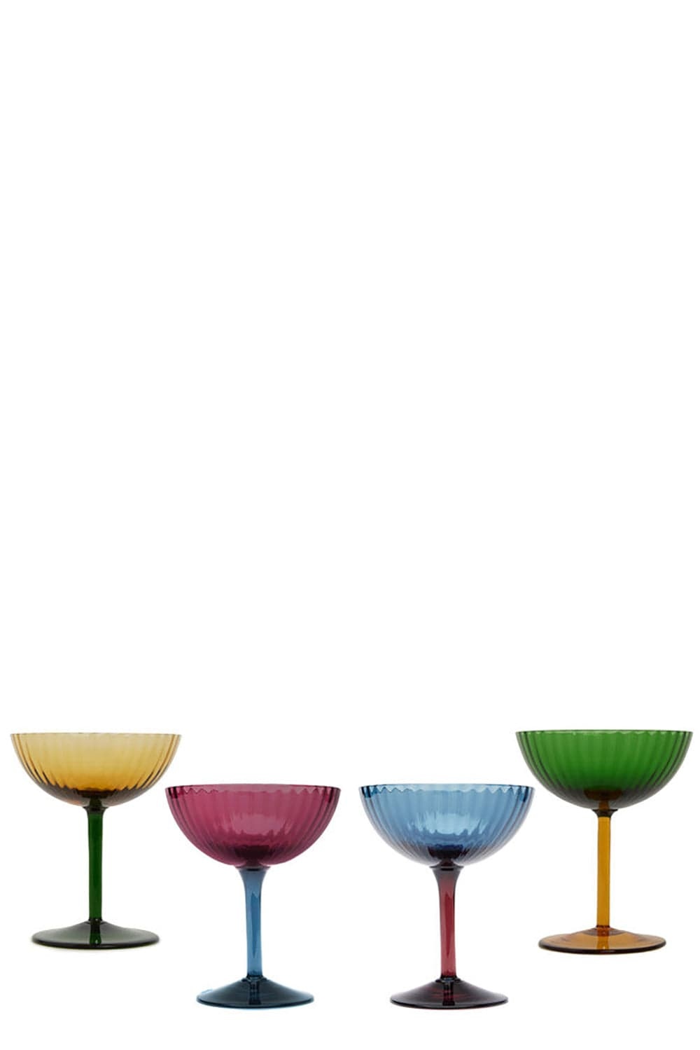 Champagne Coupe Set Of 4 - Rainbow Mix - 1