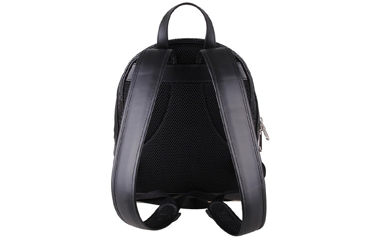 Gucci Logo Embossing Cowhide Schoolbag Backpack Black Minimalistic Classic 450967-CWCQN-1000 - 4