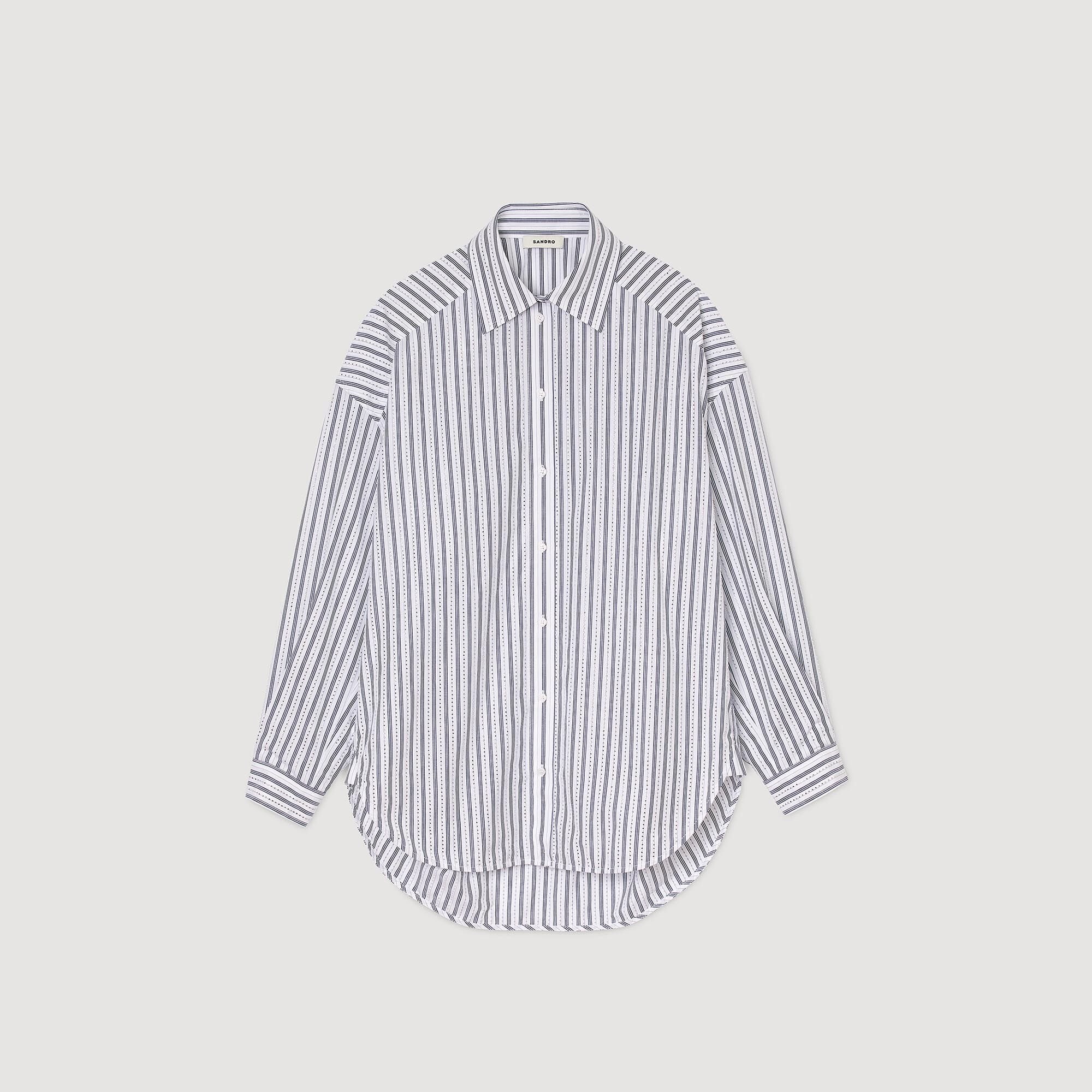STRIPED RHINESTONE SHIRT - 6