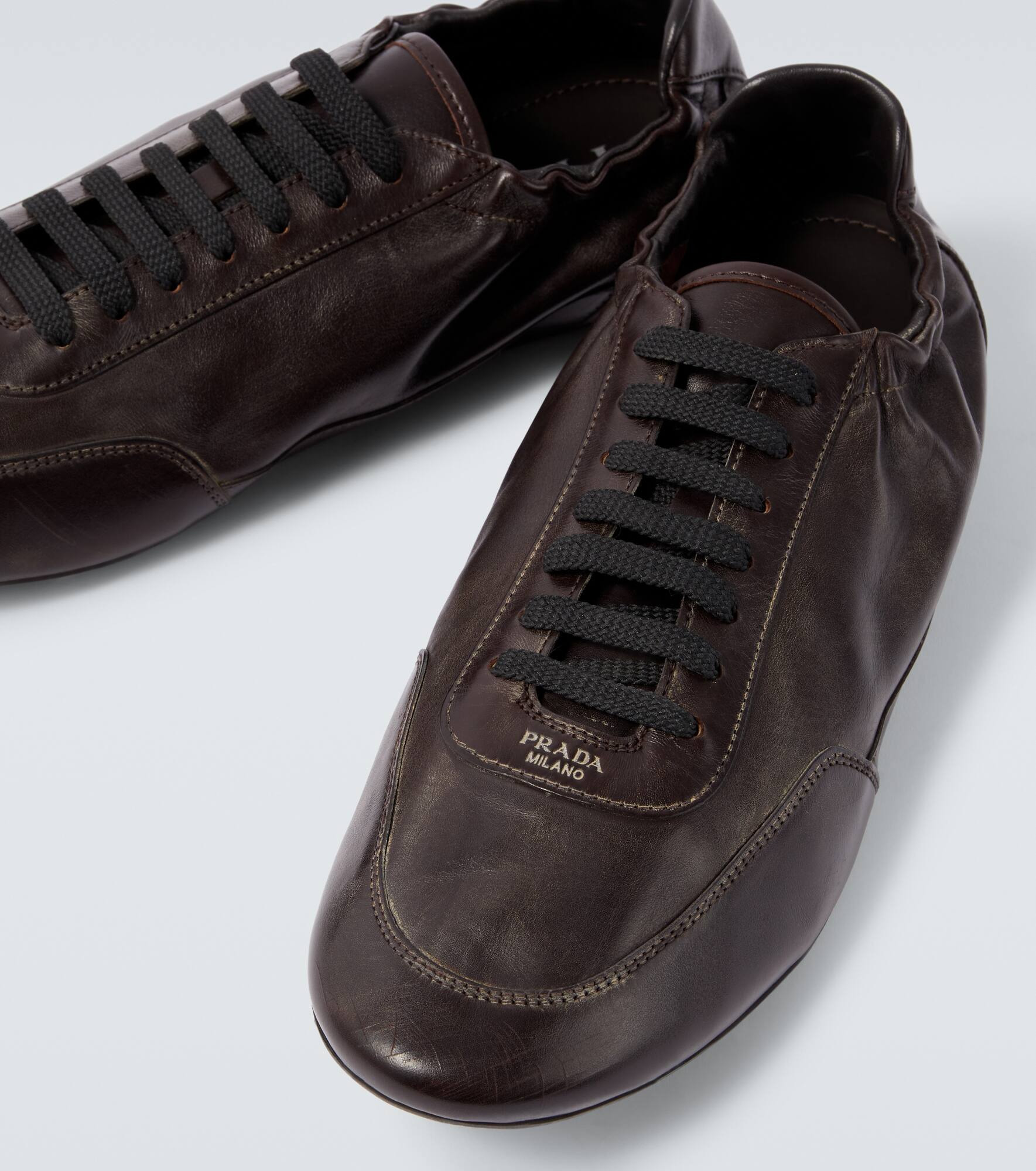 Collapse leather sneakers - 3