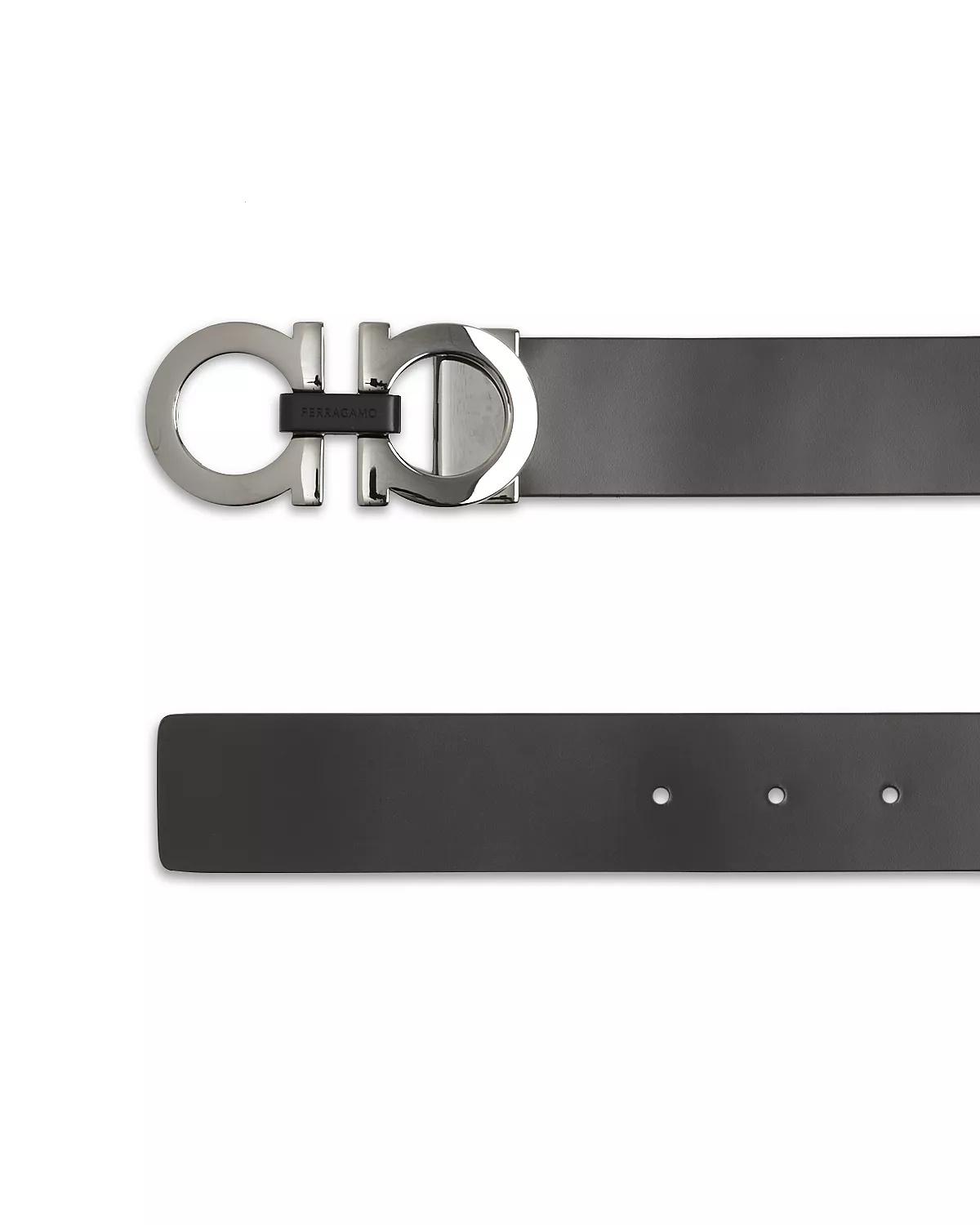 Men's Double Gancini Reversible Leather Belt - 3