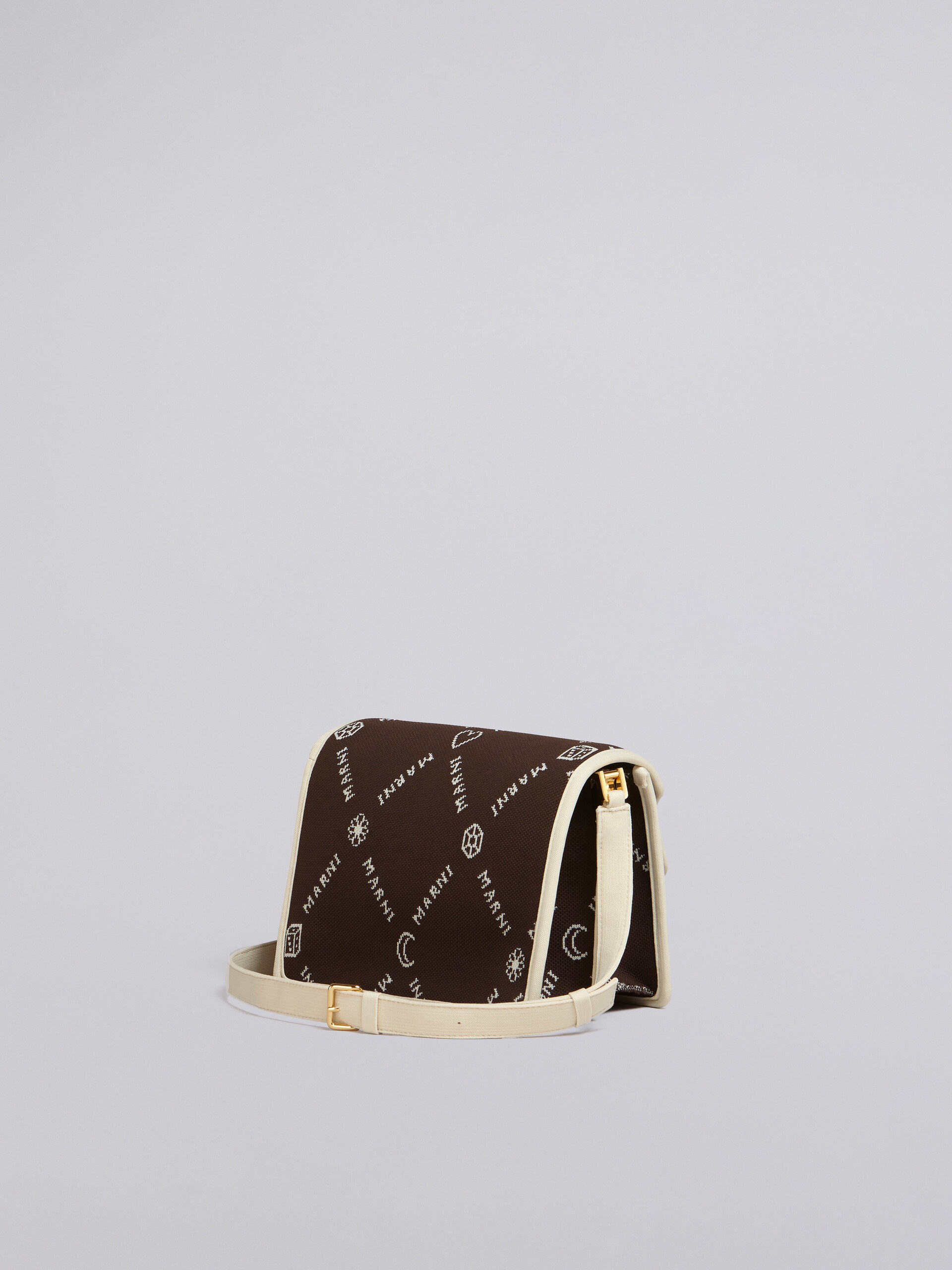 TRUNK SOFT MEDIUM BAG IN BROWN MARNIGRAM JACQUARD - 3