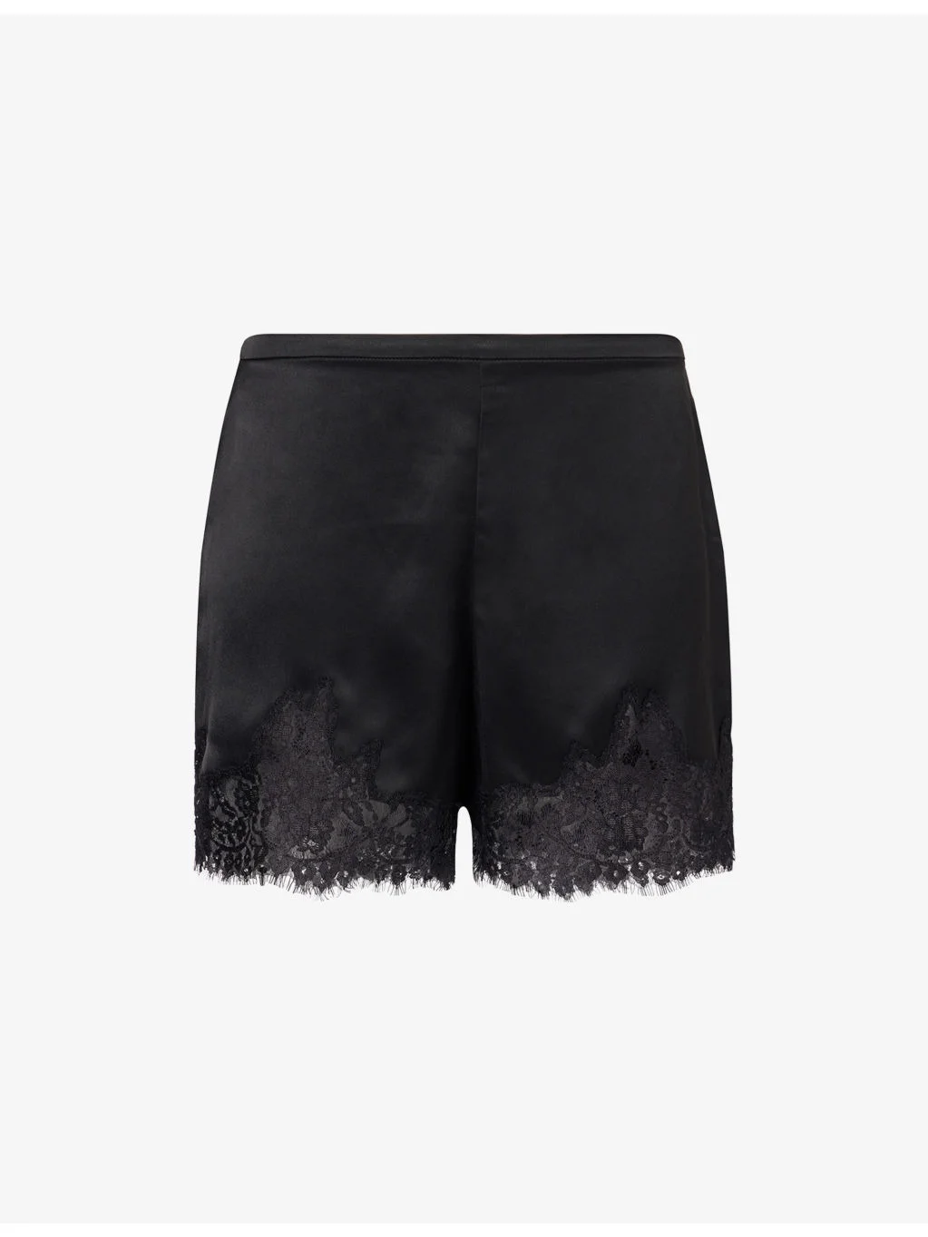 Fern Lace-Trim Satin Shorts - 1