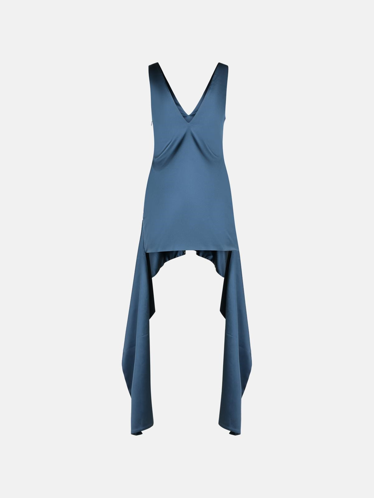 DRESS IN BLUE ACETATE BLEND - 3