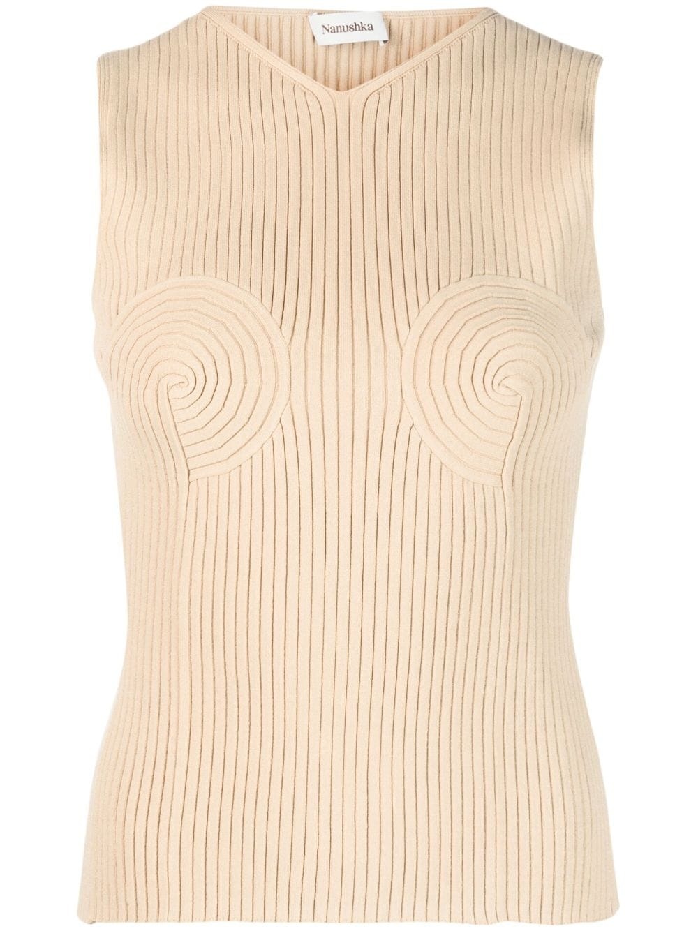 shaped-bustier knitted top - 1
