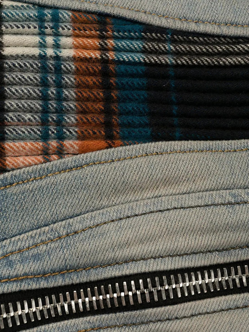 mid-rise contrasting-panel skinny jeans 6