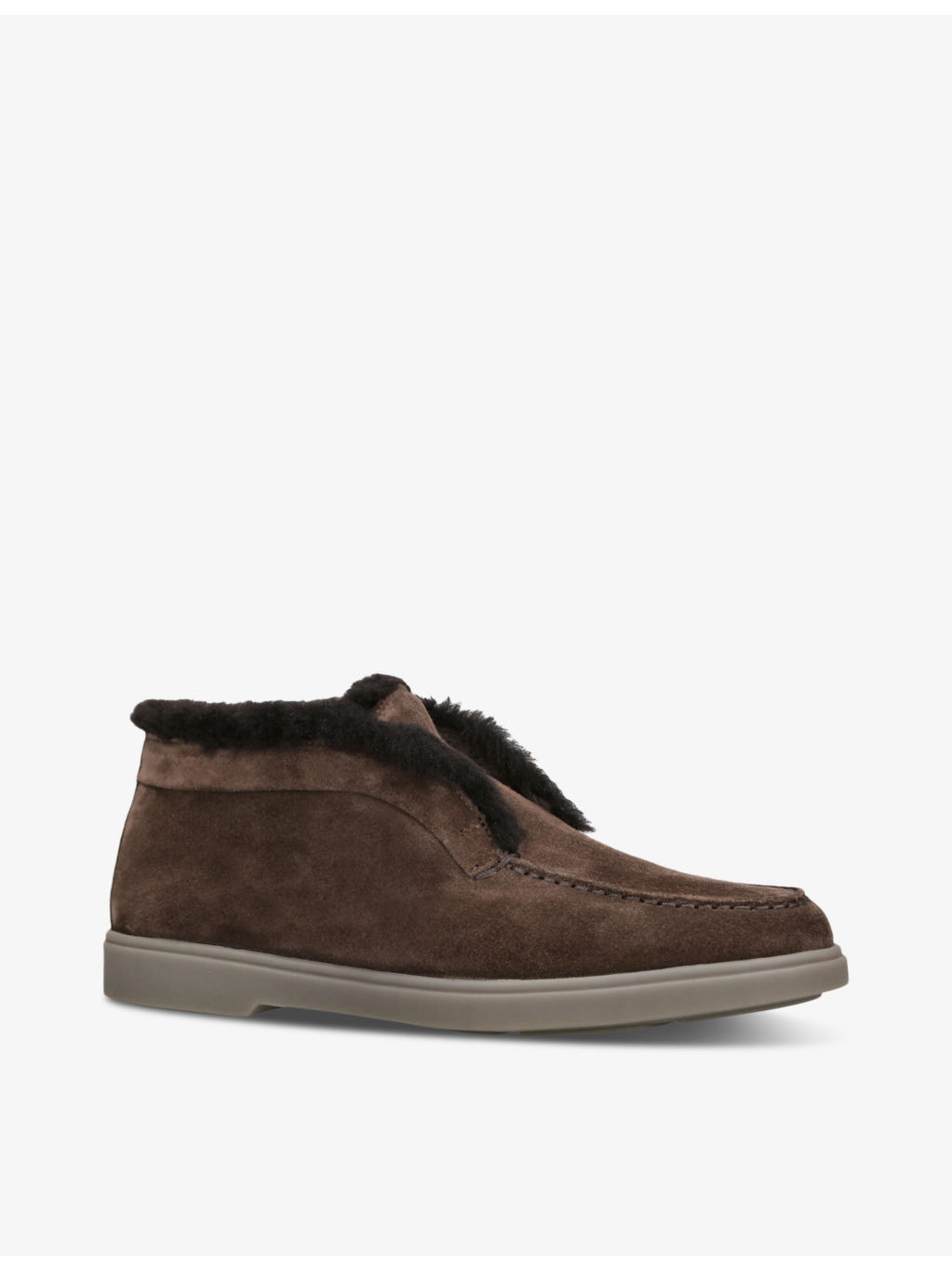 Fortune embossed-branded suede ankle boots - 3