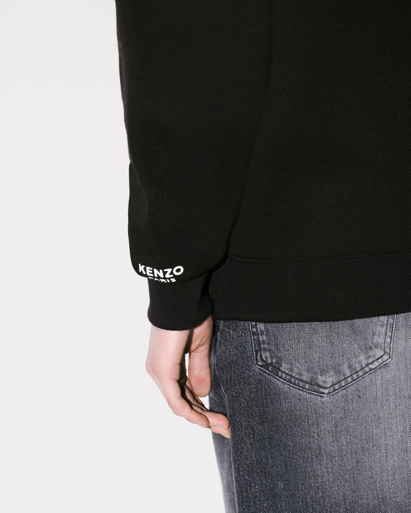 'Boke Flower' pin oversized hoodie in cotton 7