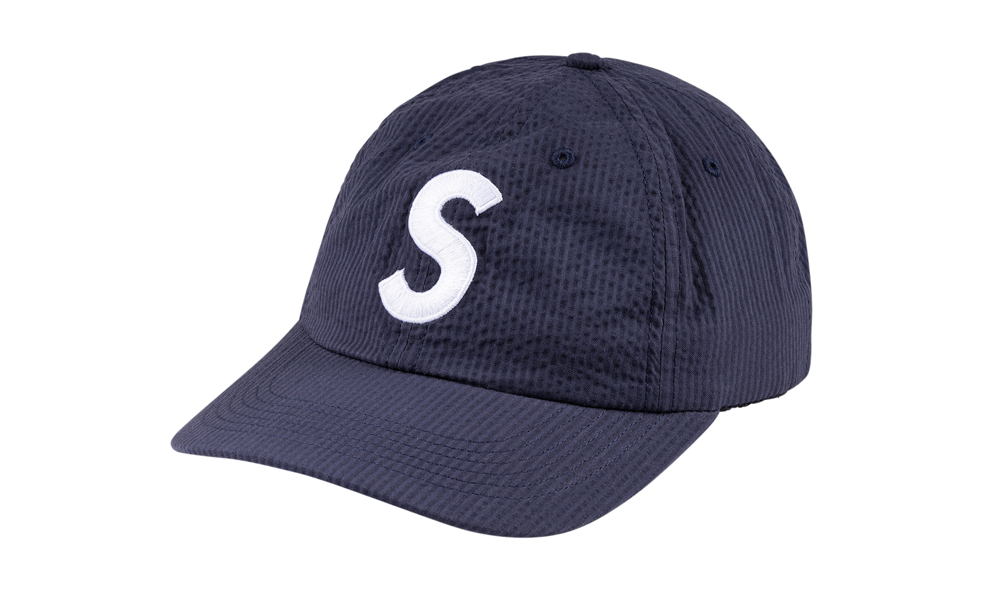 【正規品】Supreme Seersucker S Logo 6-Panel Supreme Seersucker S Logo 6-Panel (SS24) - $54