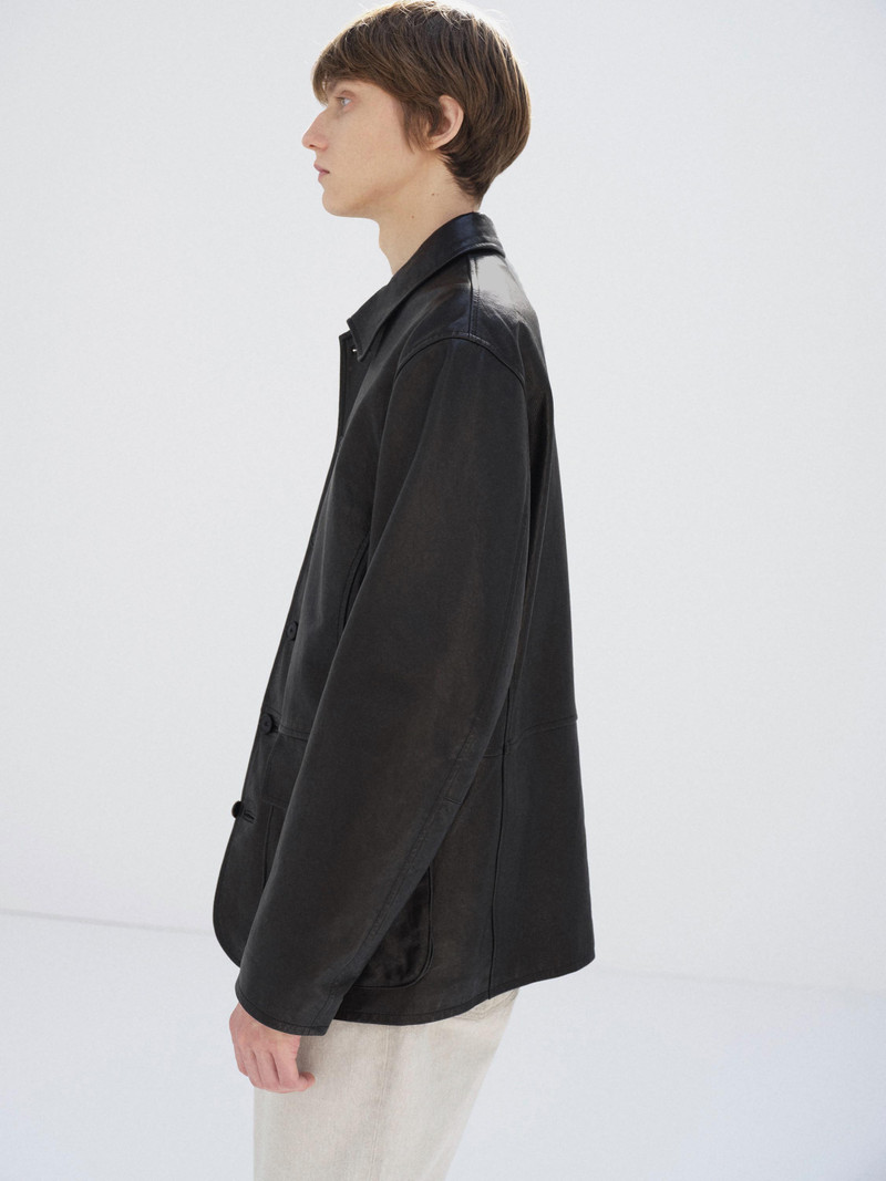 TEXTURED LAMB LEATHER BLOUSON 4