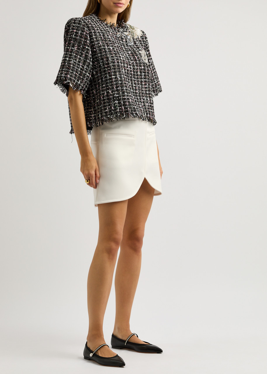 Romy pearl-embellished leather flats - 6