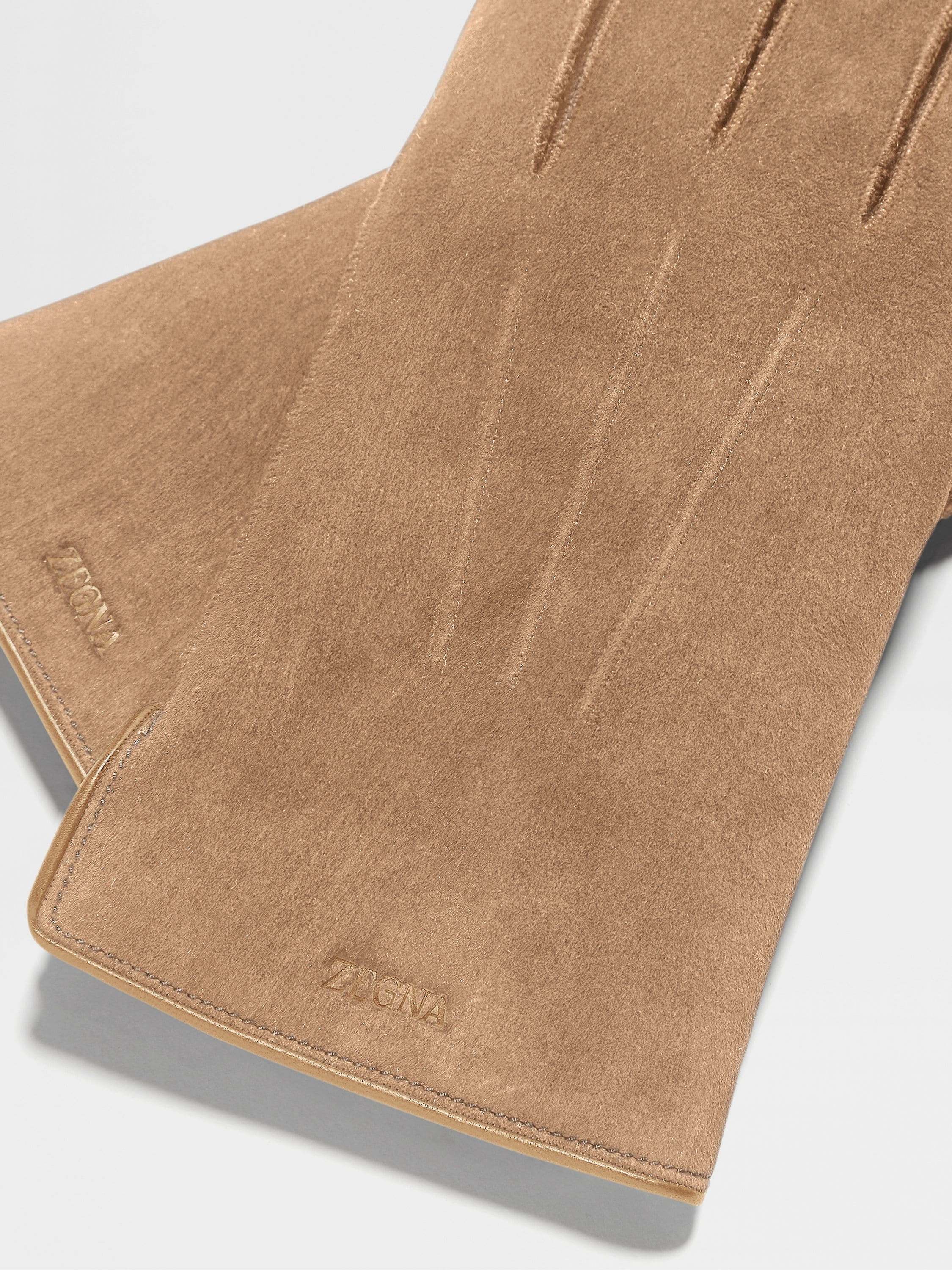 BEIGE SUEDE GLOVES - 2