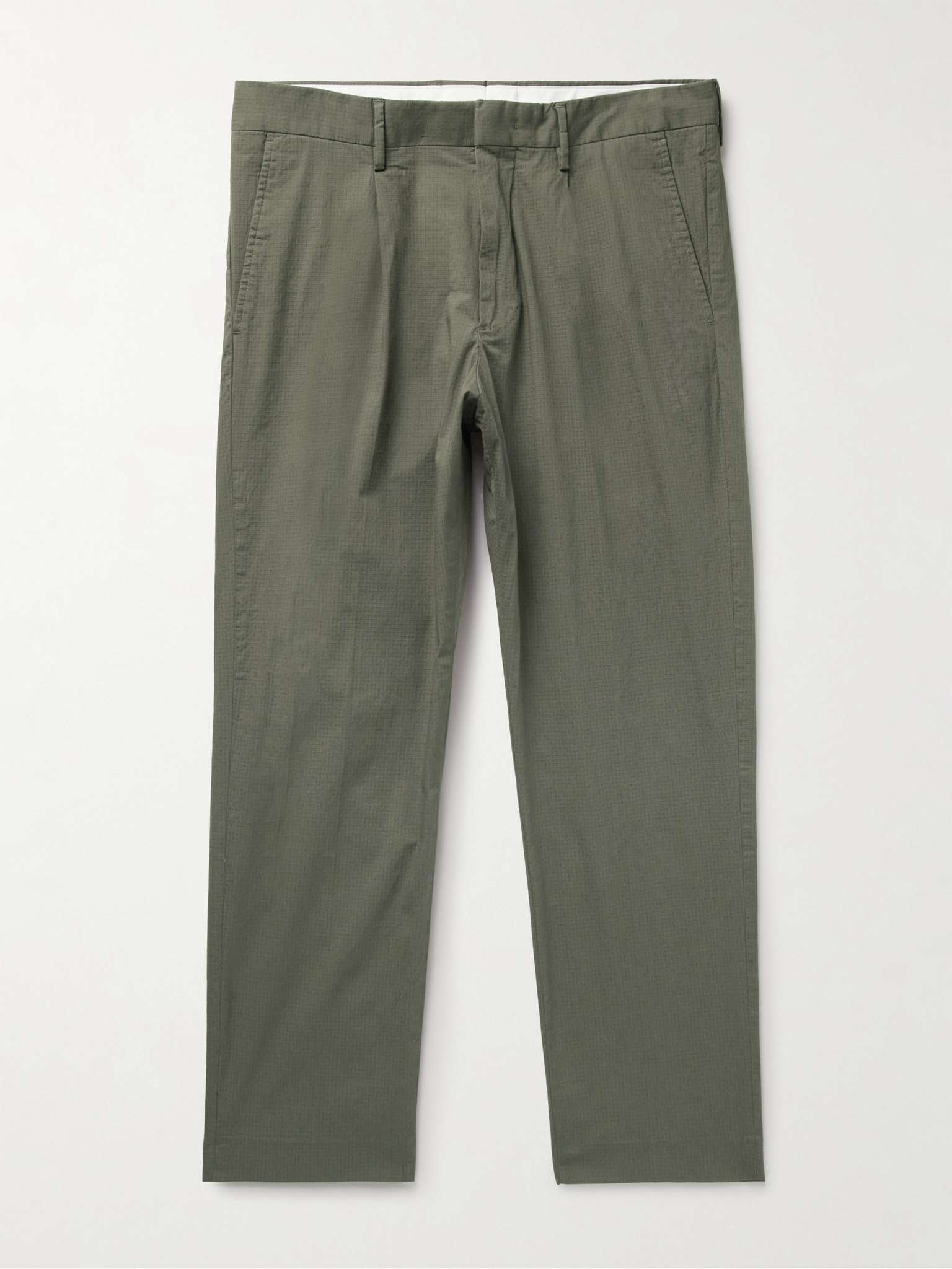 Bill 1449 Straight-Leg Stretch Organic Cotton Ripstop Trousers - 1