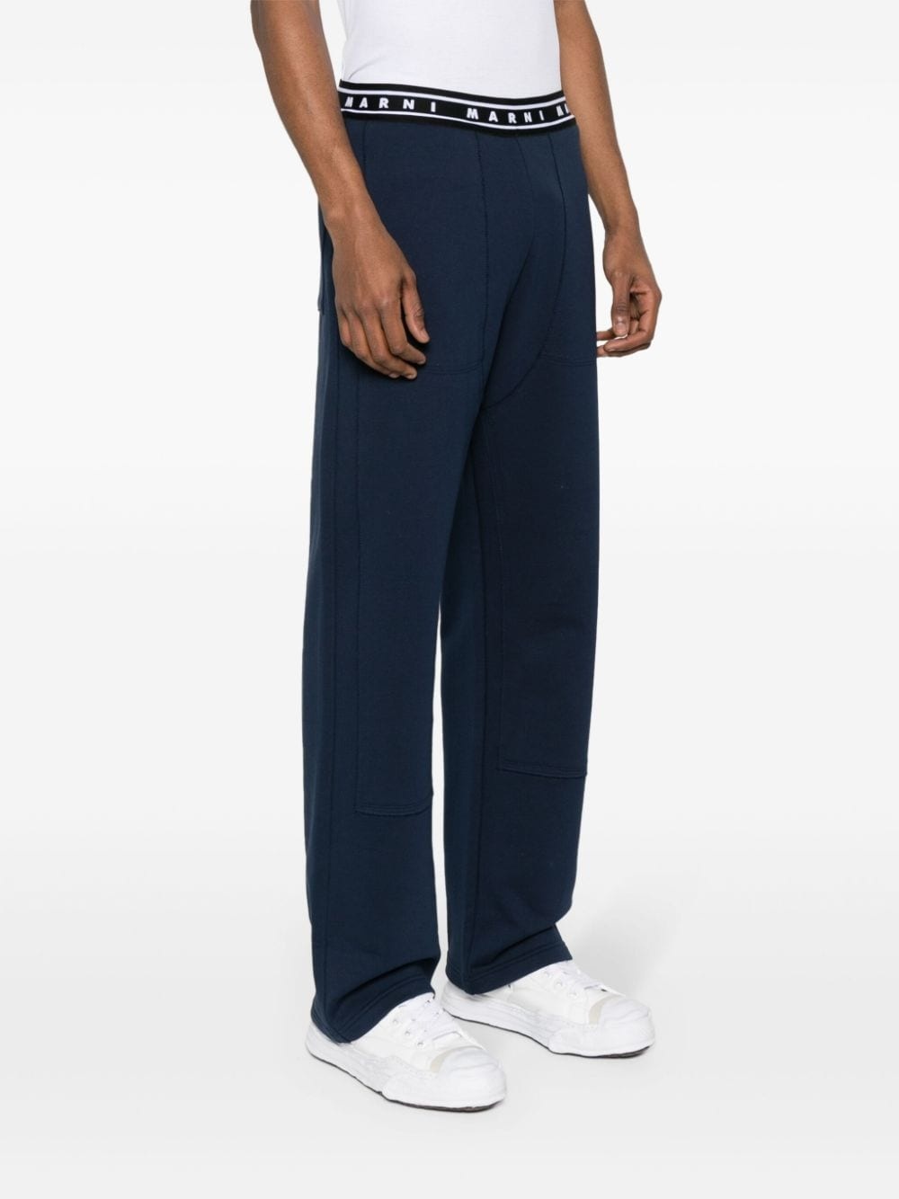 logo-waistband jersey track pants - 3