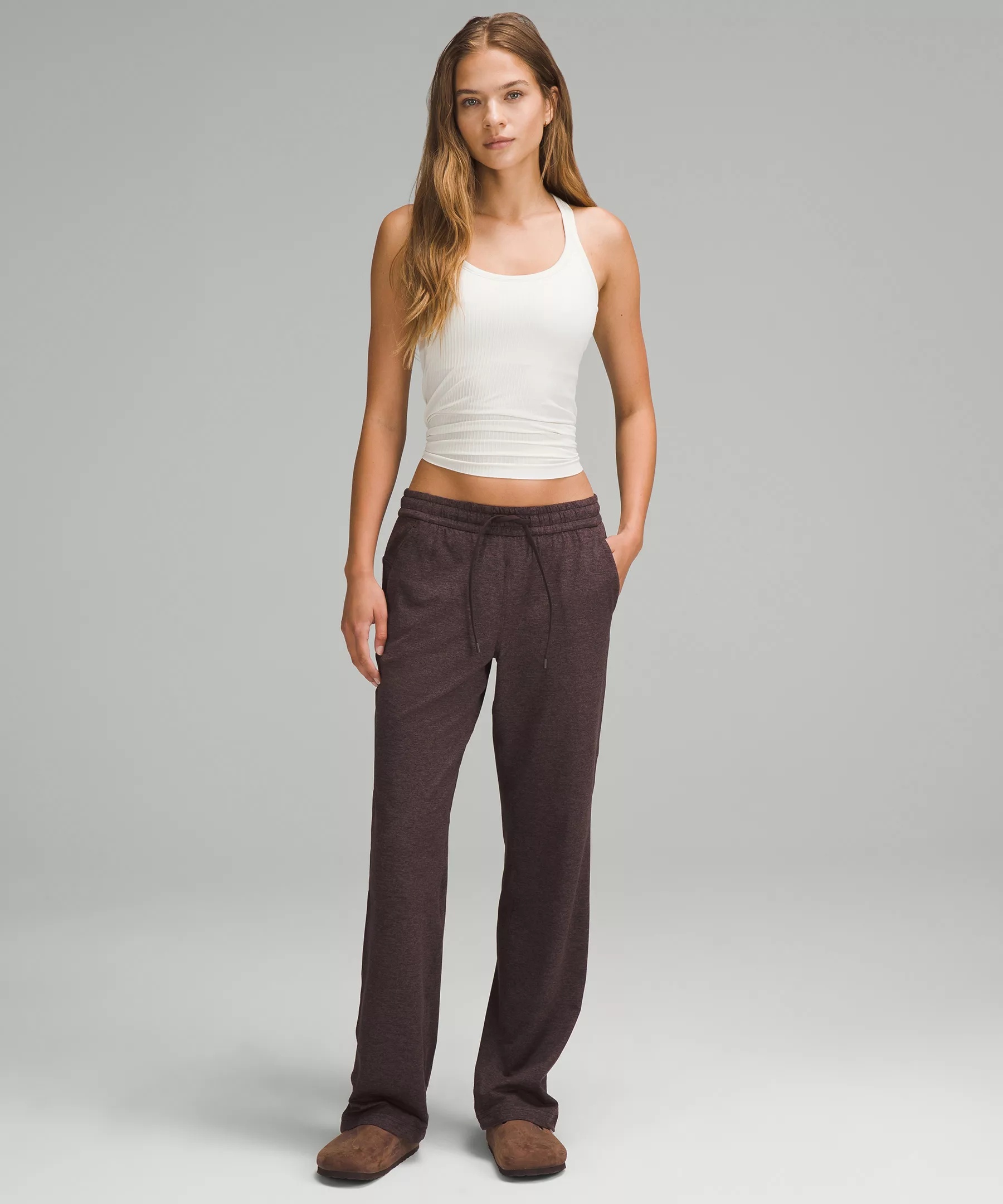 Soft Jersey Straight-Leg Mid-Rise Pant *Short - 2