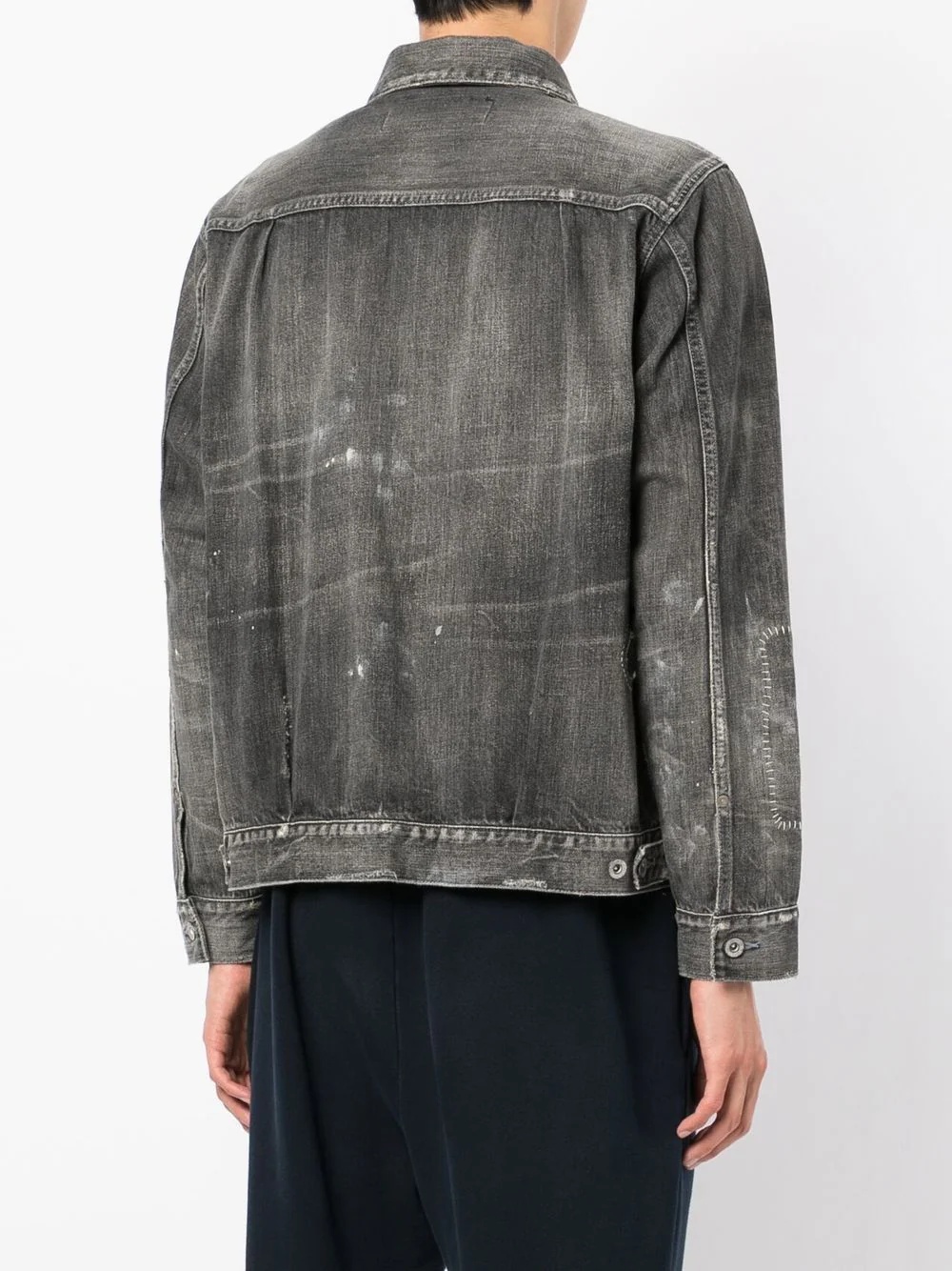 distressed denim jacket - 4