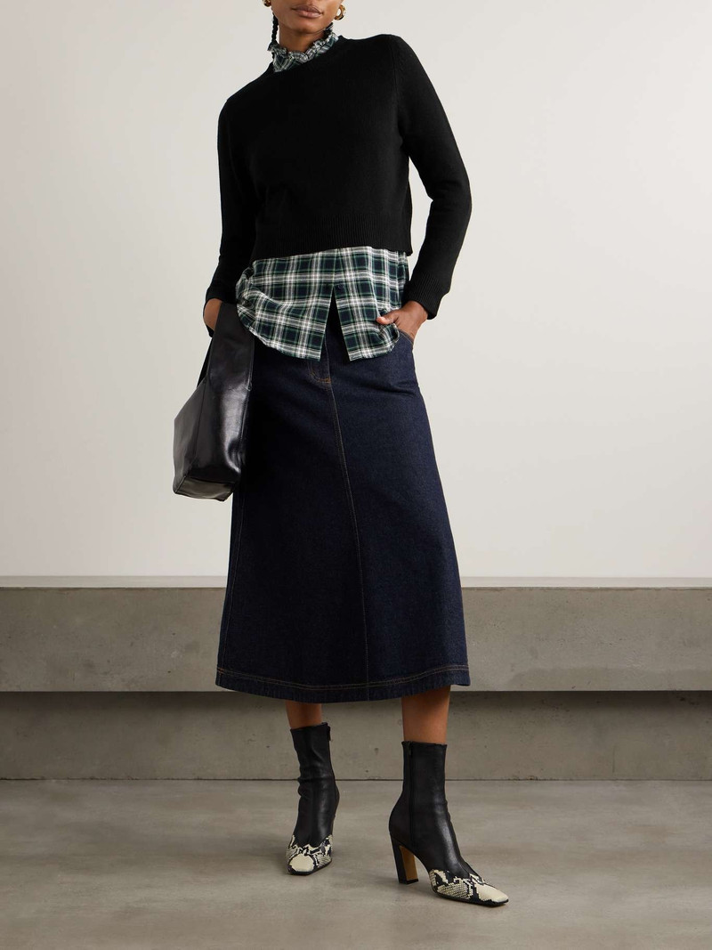 NILI LOTAN Venus cropped cashmere sweater outlook