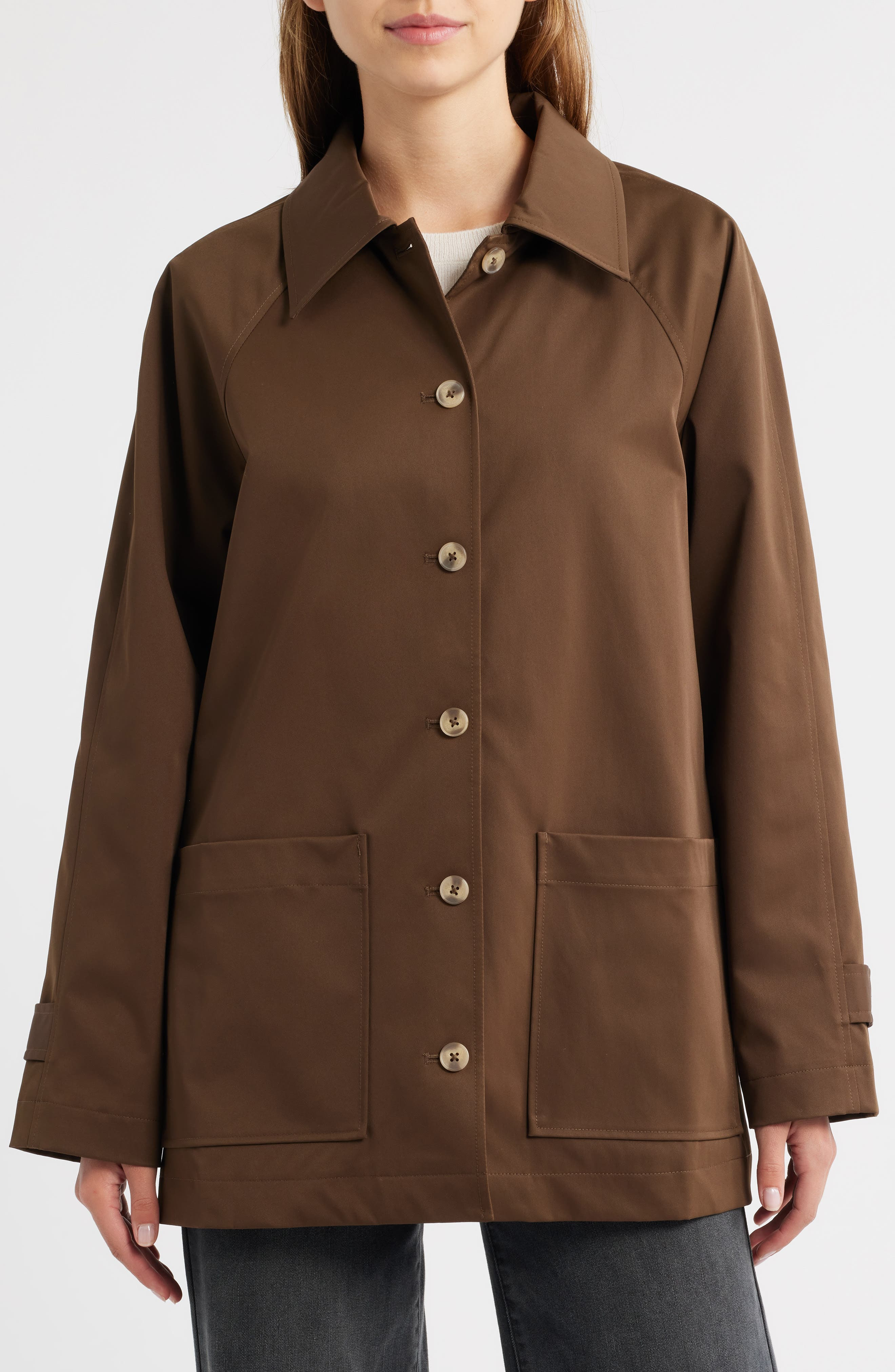 Reformation Fisher Oversize Trench Coat in Brown at Nordstrom - 4