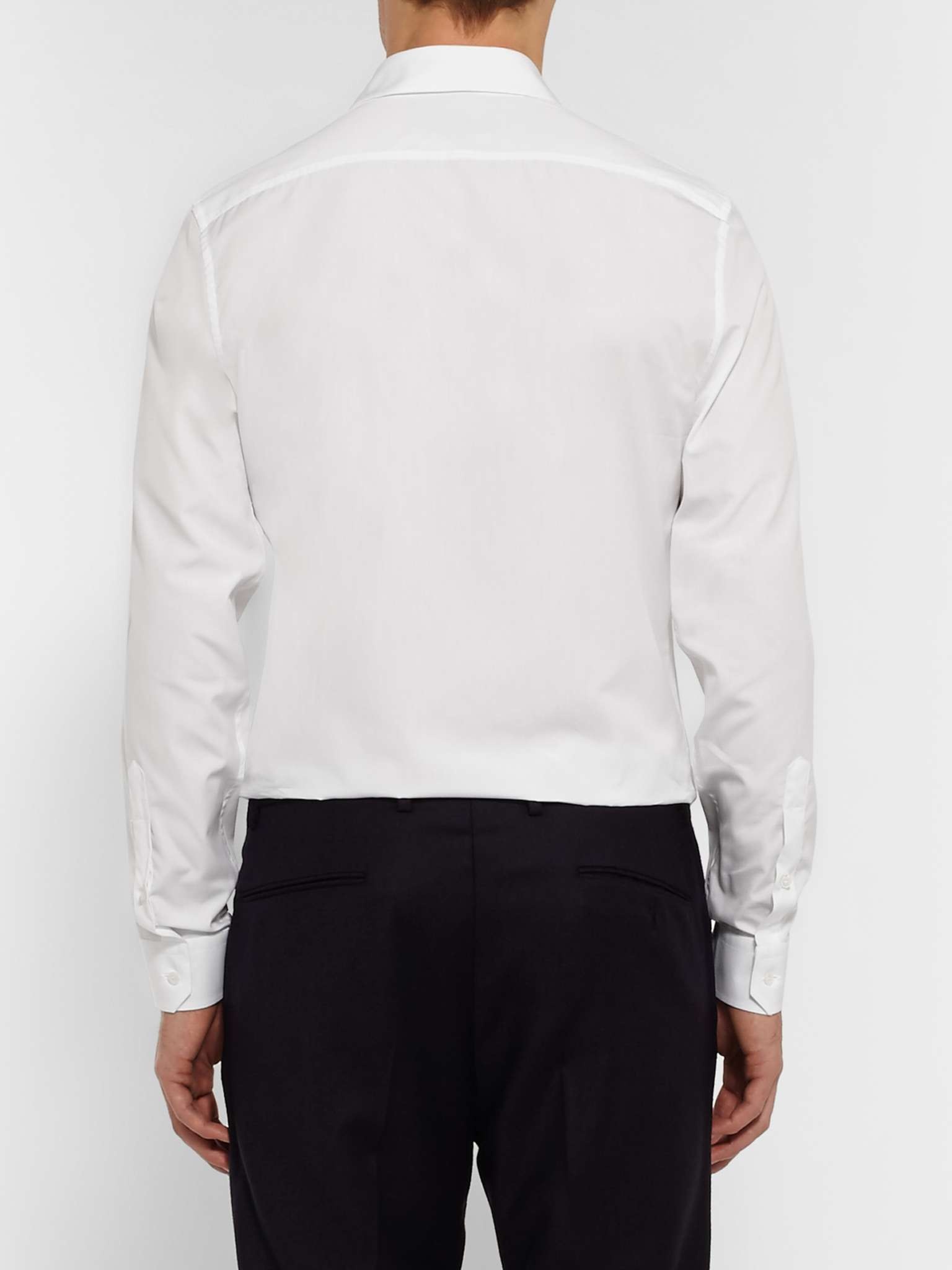 White Cotton-Poplin Shirt - 4