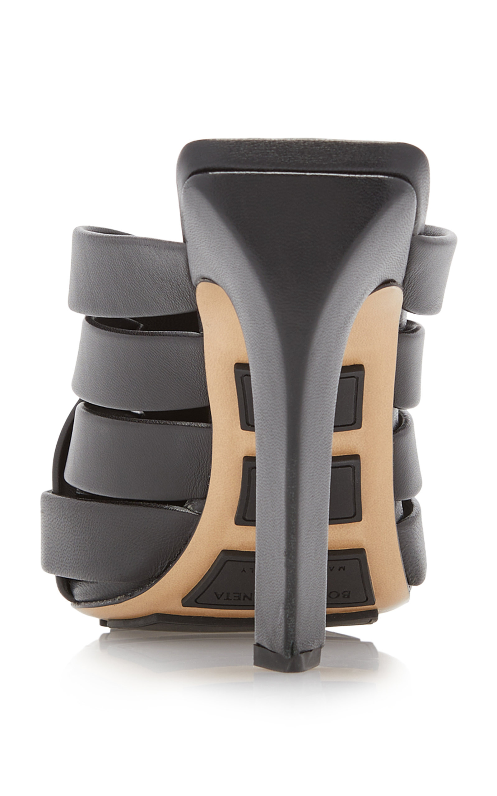 Woven Leather Mules black - 4